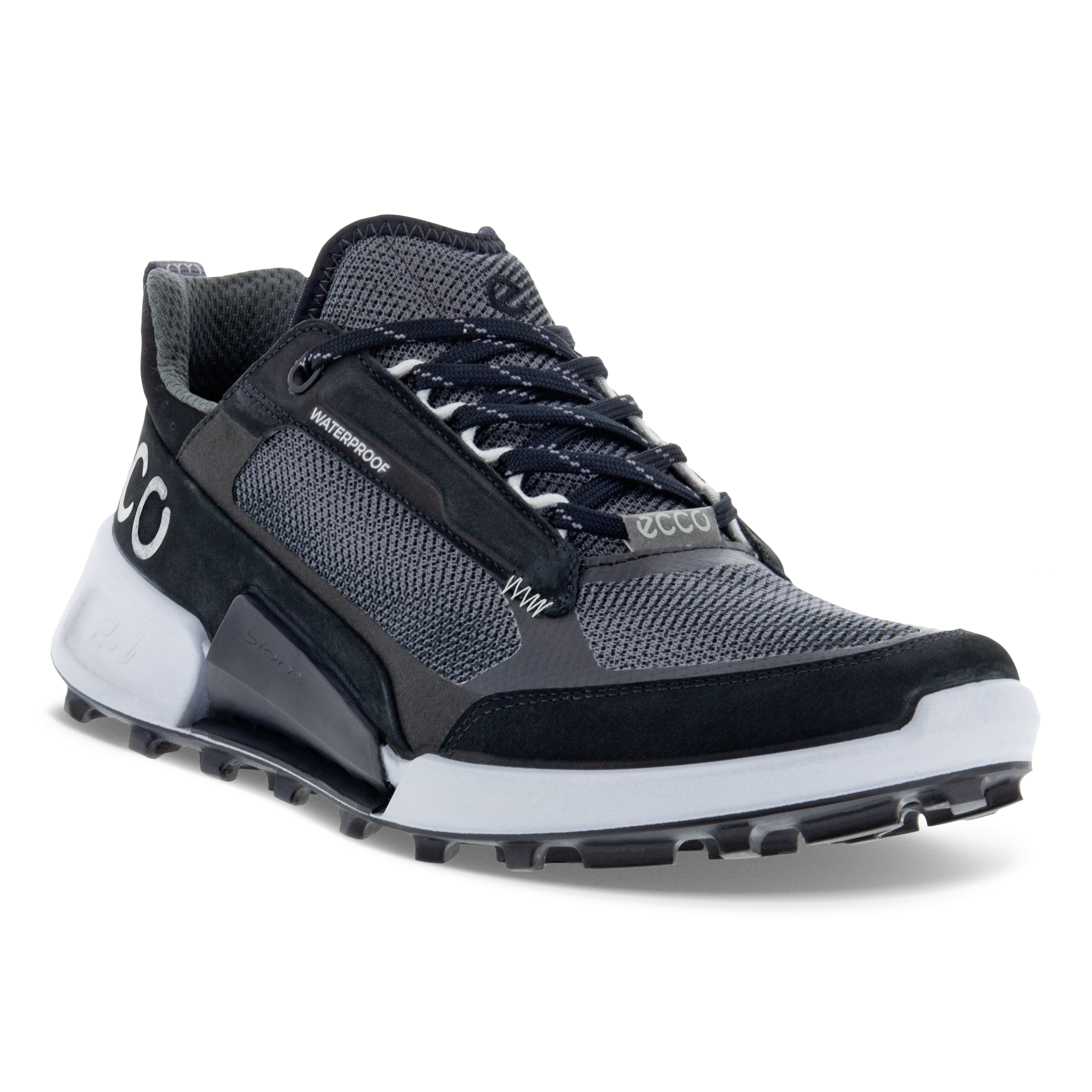 Women's ECCO® Biom 2.1 X Mountain Nubuck Waterproof Hiking Sneaker | Black