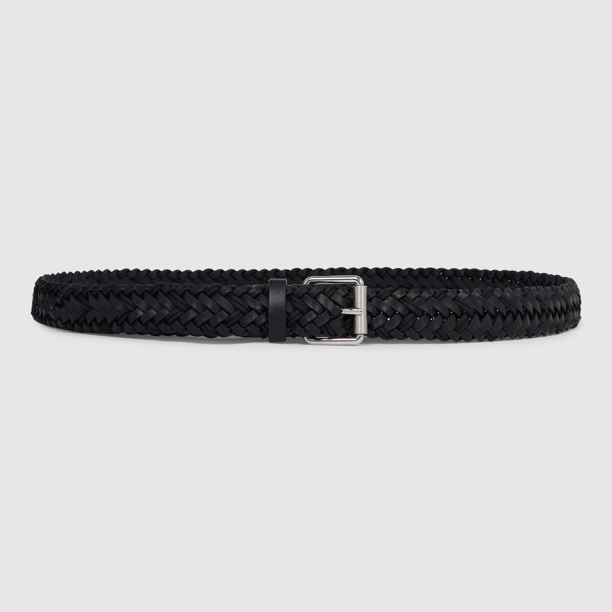 Women's ECCO® Textile Braided Belt - Black - Main