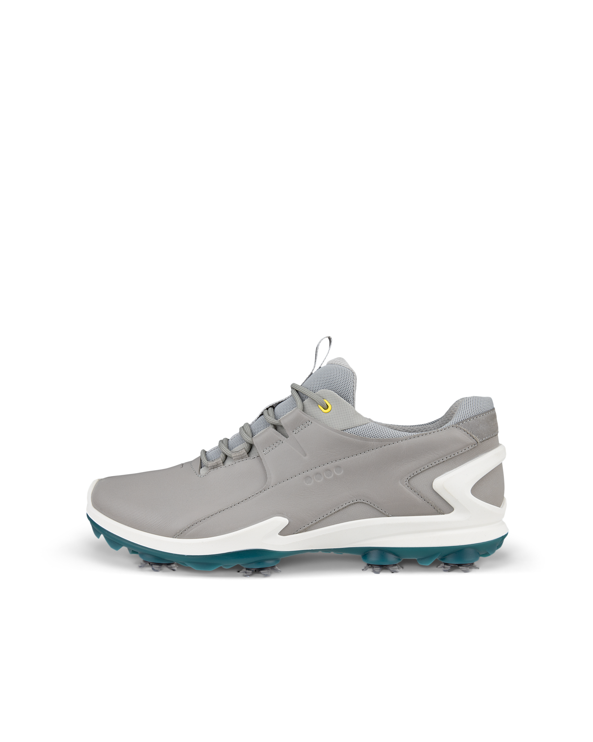 ECCO® Golf Biom Tour chaussure de golf crantée imperméable en cuir pour homme - Gris - Outside