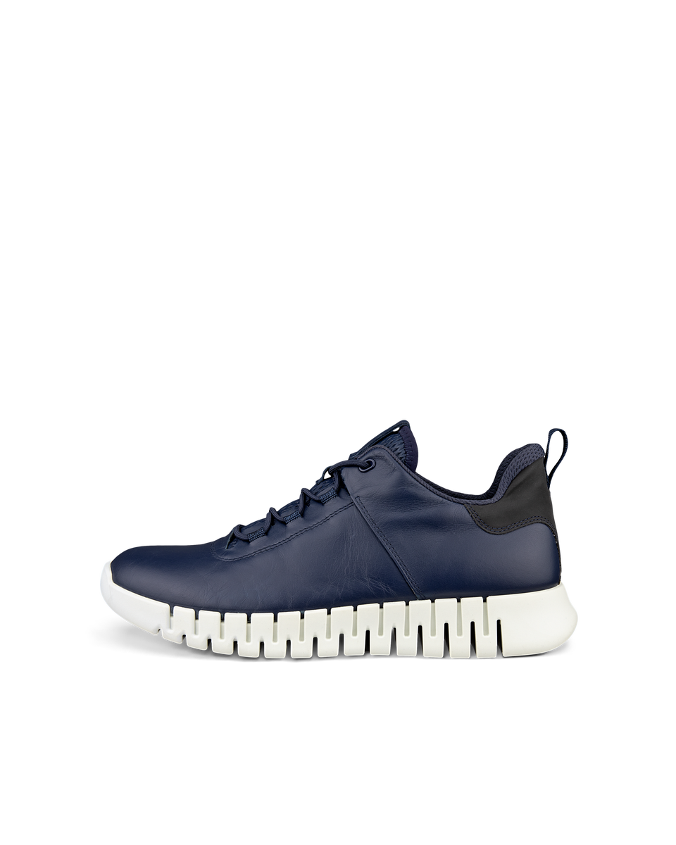 ECCO Men's Gruuv Flexible Sole Sneakers - Blue - Outside