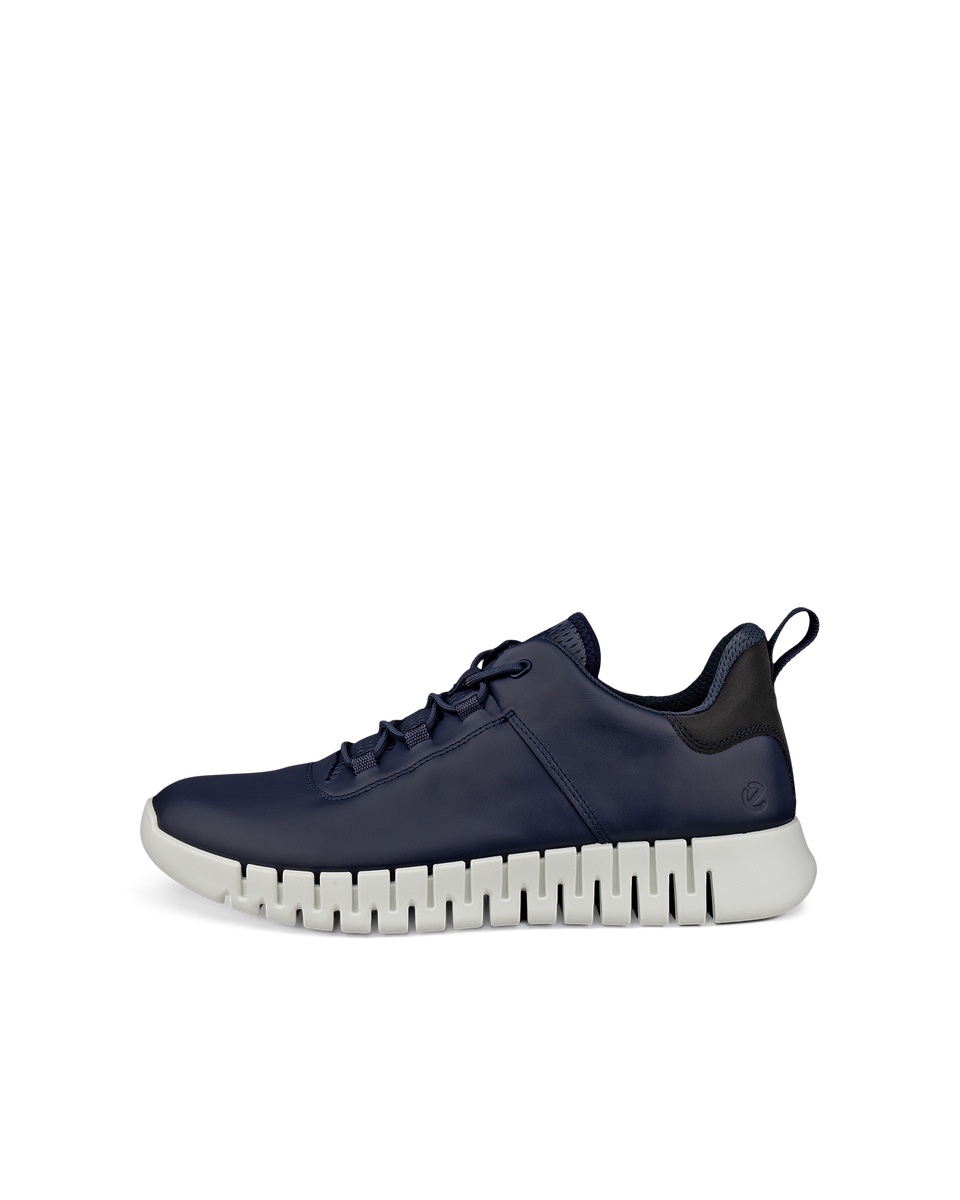 ECCO Men Gruuv Flexible Sole Sneakers Blue