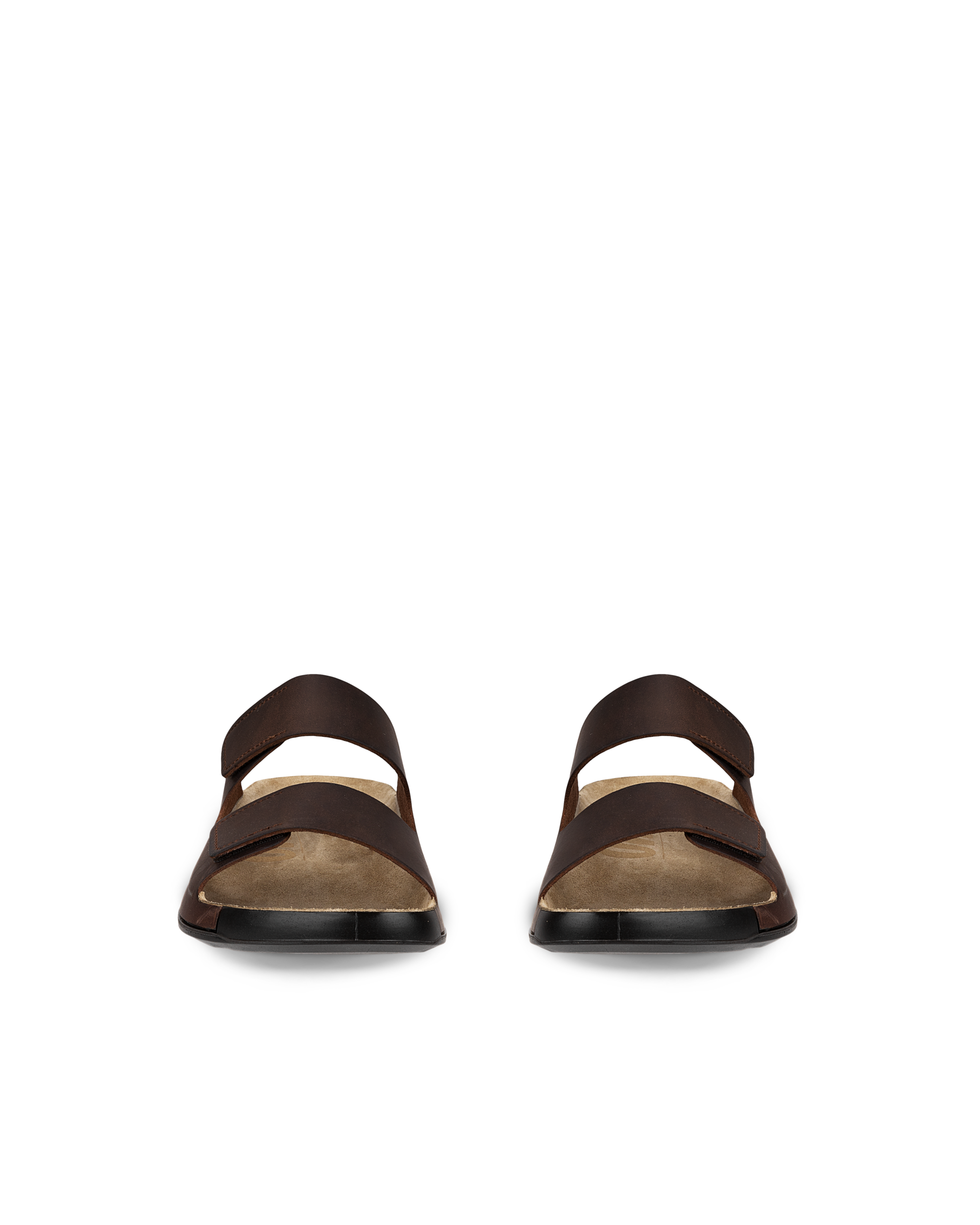 ECCO Cozmo Men's Slide Sandal - Brown - Front pair