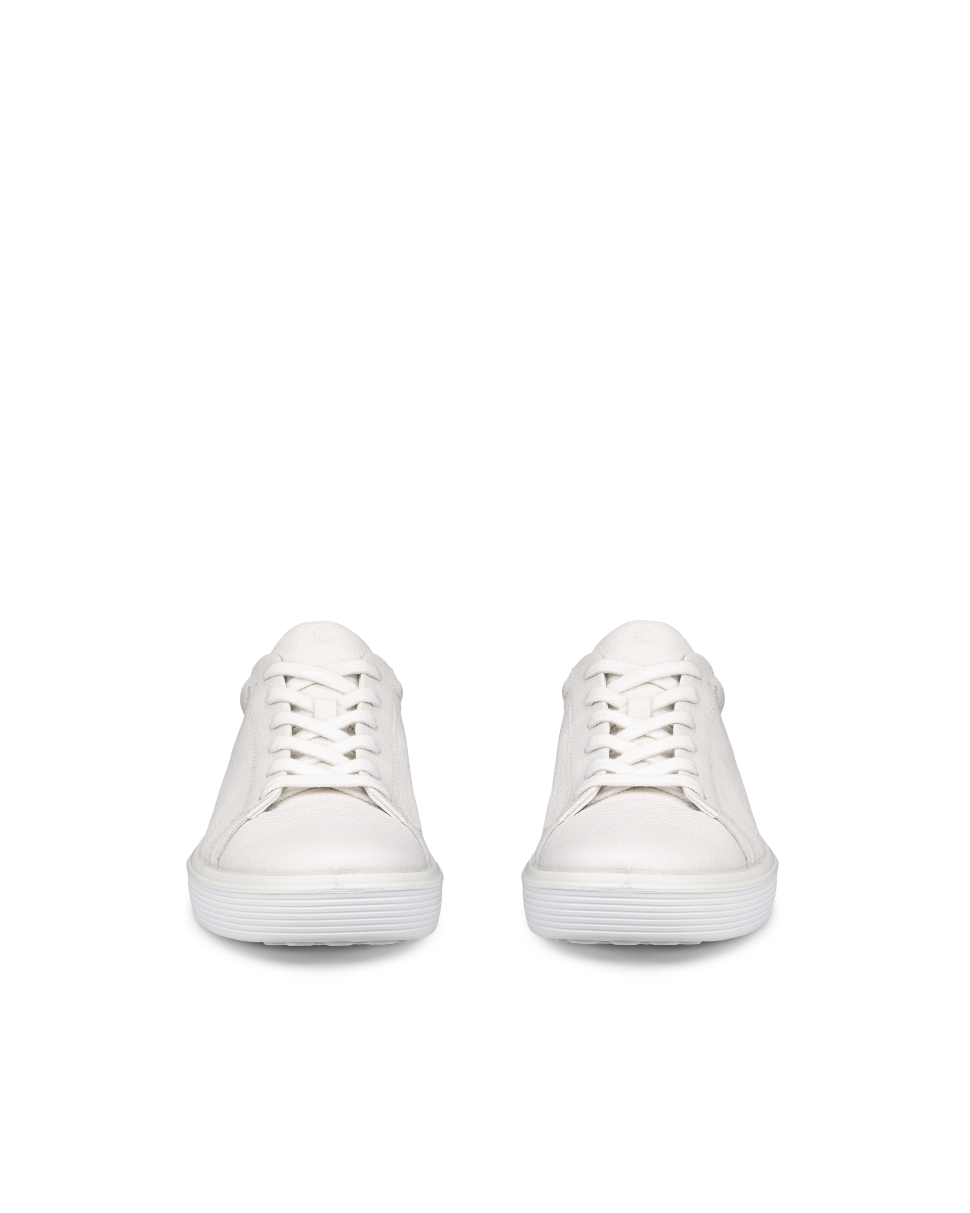 여성용 ECCO Soft 60 가죽 트레이너 - White - Front pair