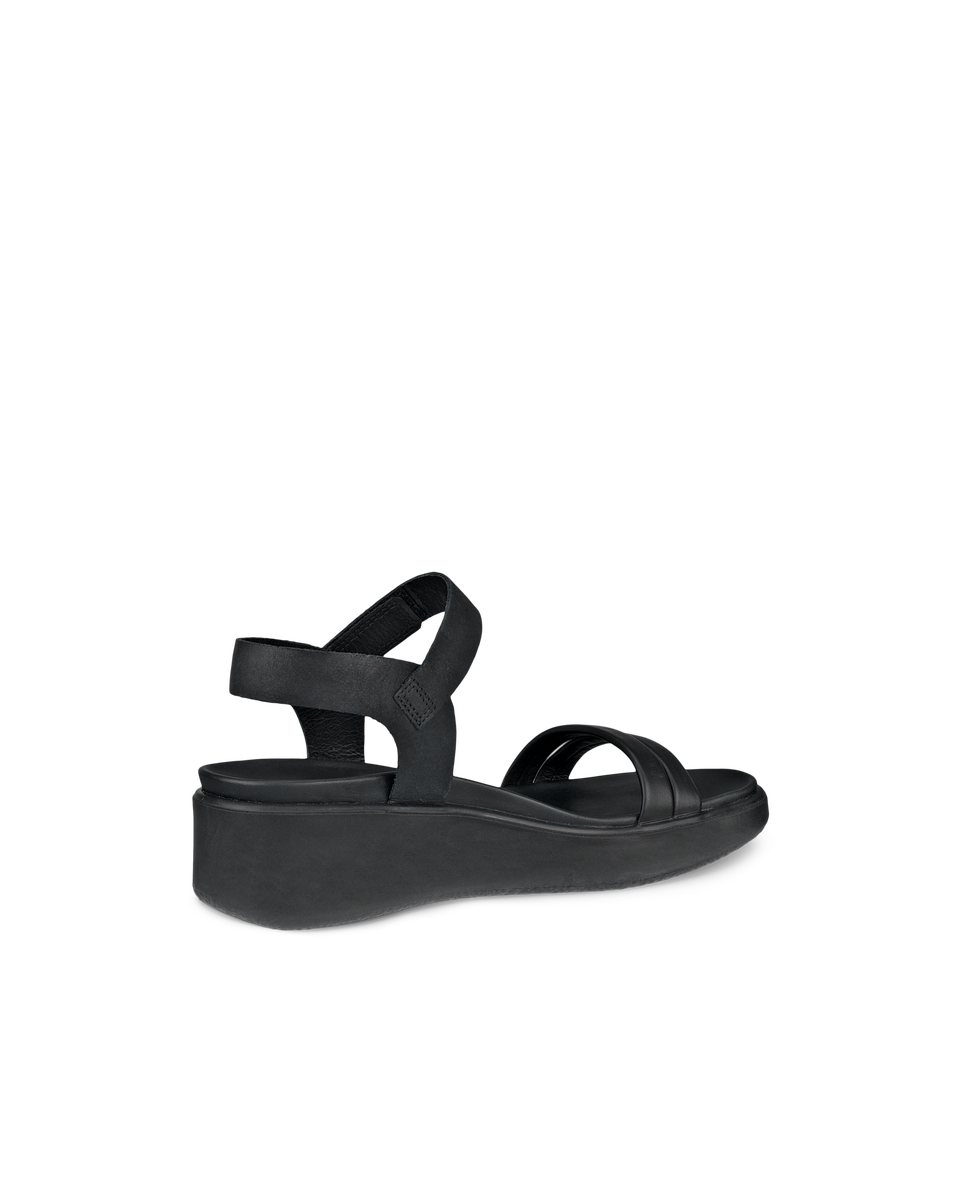 ECCO Women's Flowt Wedge Lx Sandals - Black - Back