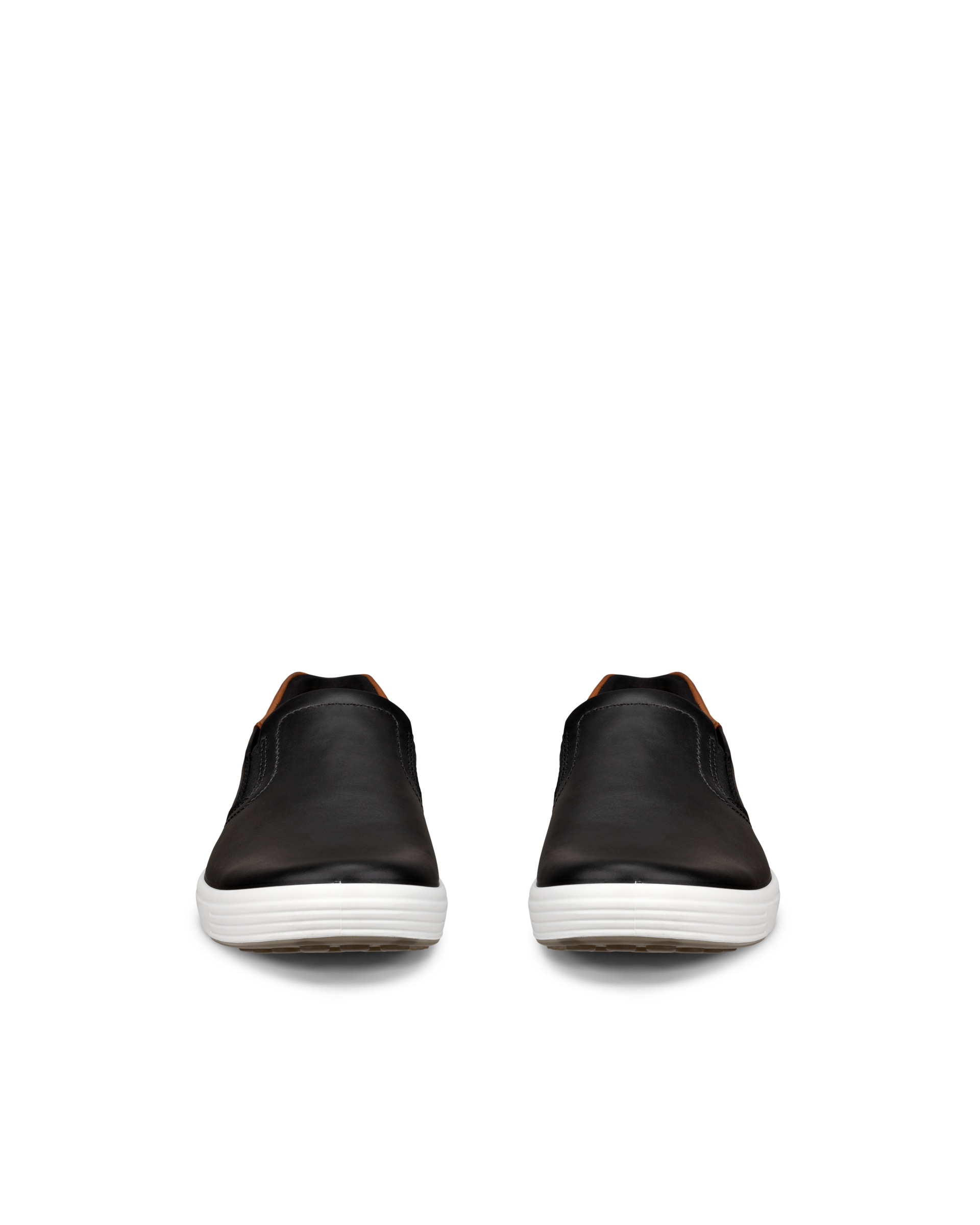 Men's ECCO® Soft 7 Leather Slip-On - Black - Front pair