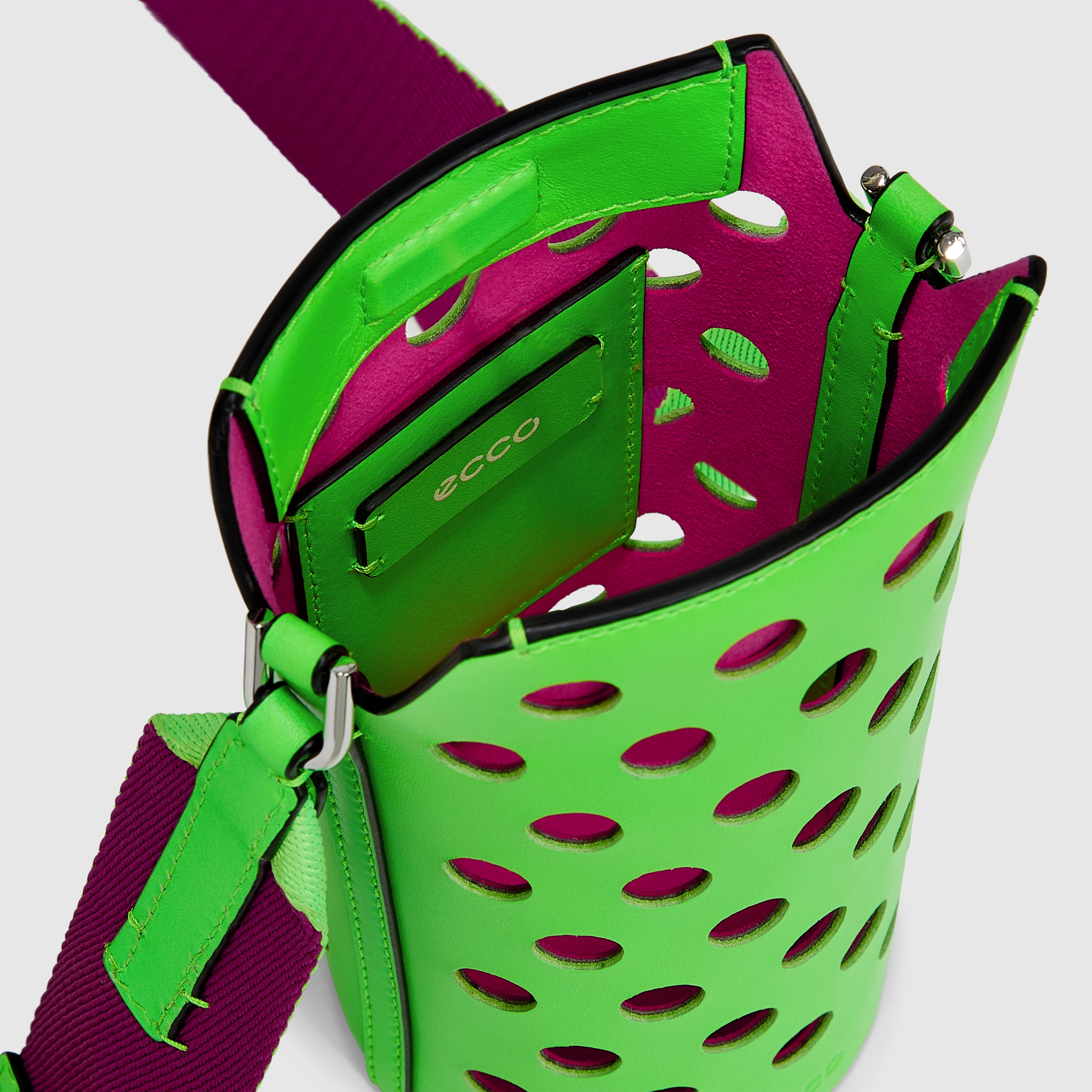 ECCO Pot レザークロスボディバッグ - Green - Inside