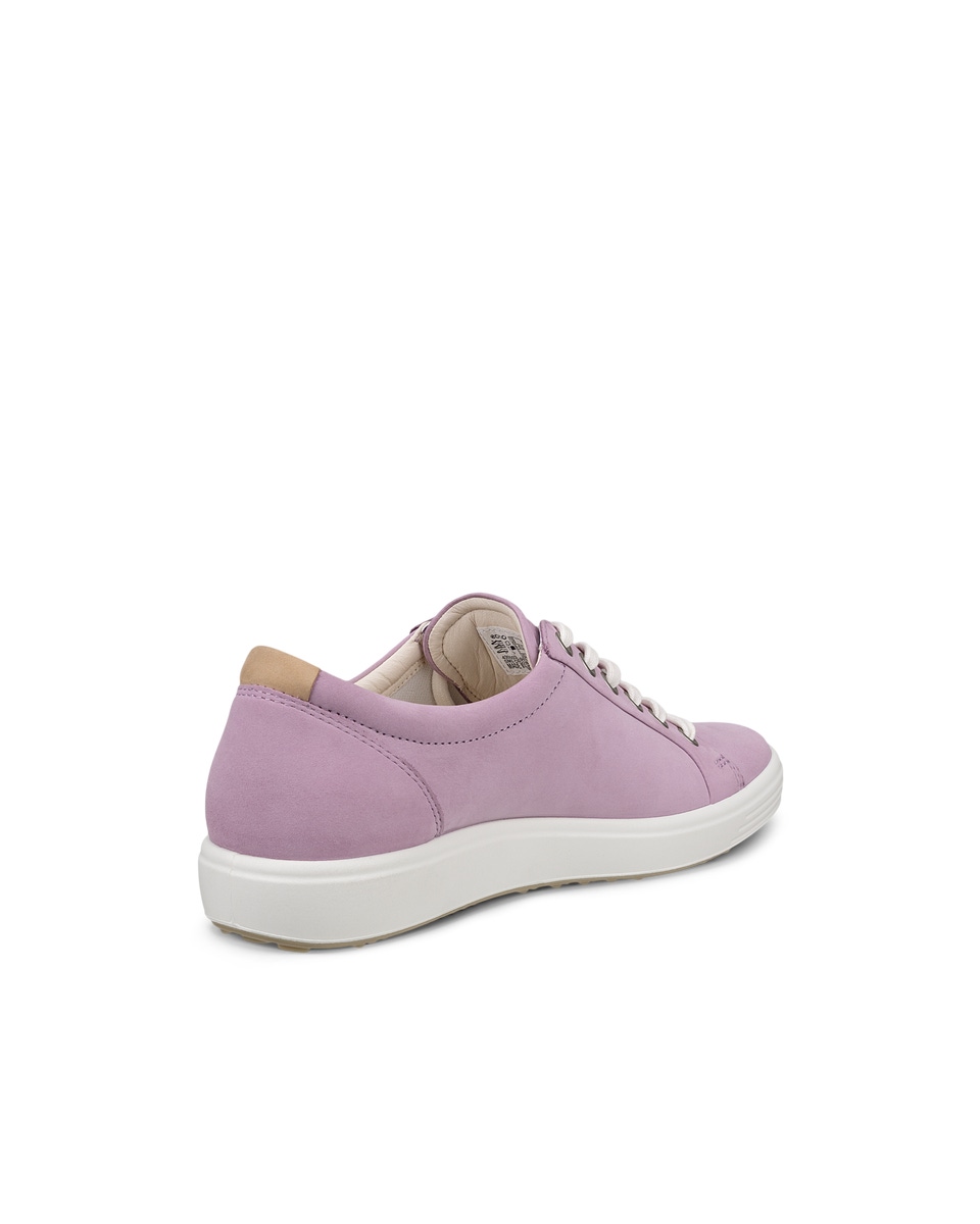 Women s ECCO Soft 7 Nubuck Sneaker Purple