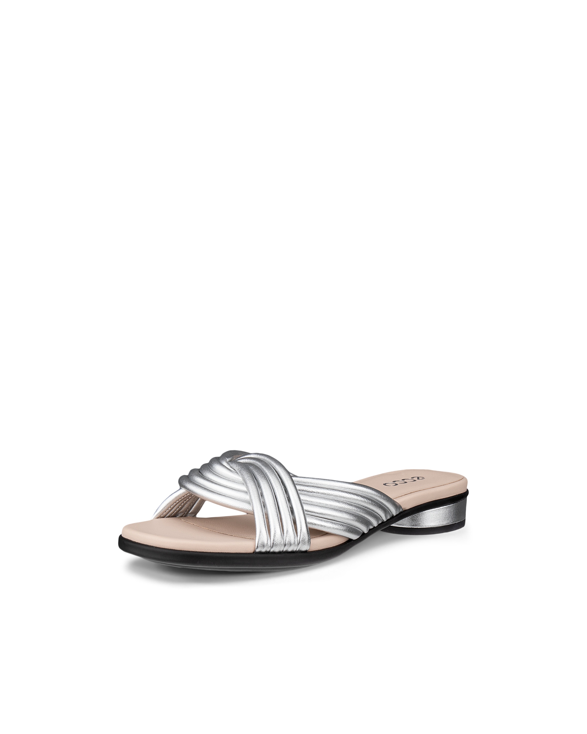 Women's ECCO® Sculpted Alba 25 Leather Heel Sandal - Metallics - Main