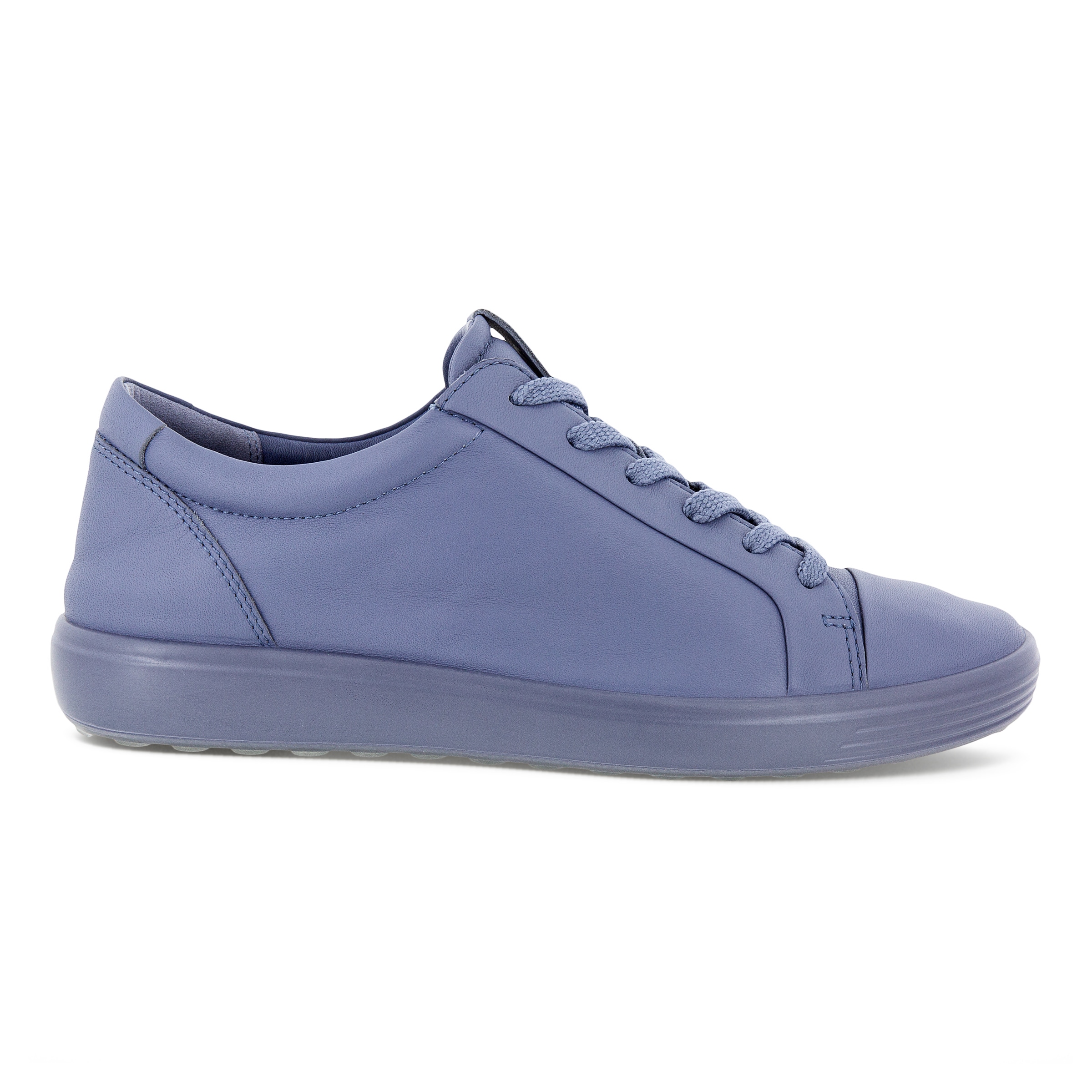 ECCO Soft 7 ウィメンズ レザースニーカー - 青 - Outside