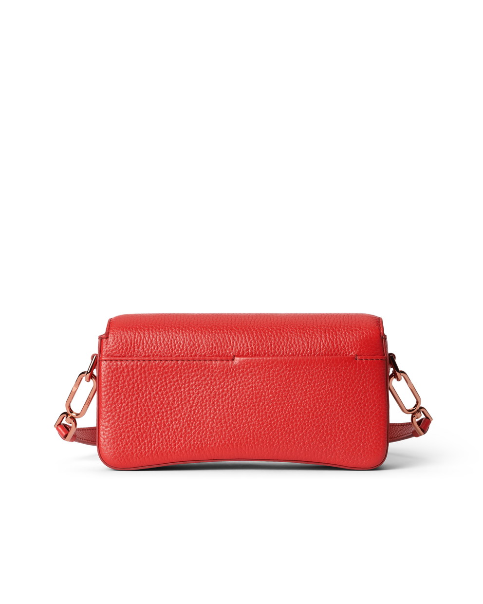 ECCO® Pinch Small Pebbled Leather Shoulder Bag - Red - Back