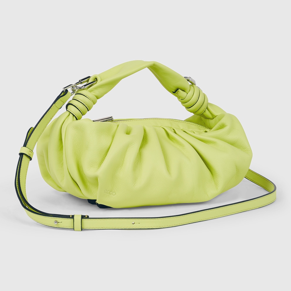 ECCO® Scrunch Leather Hobo Bag - Green - Main