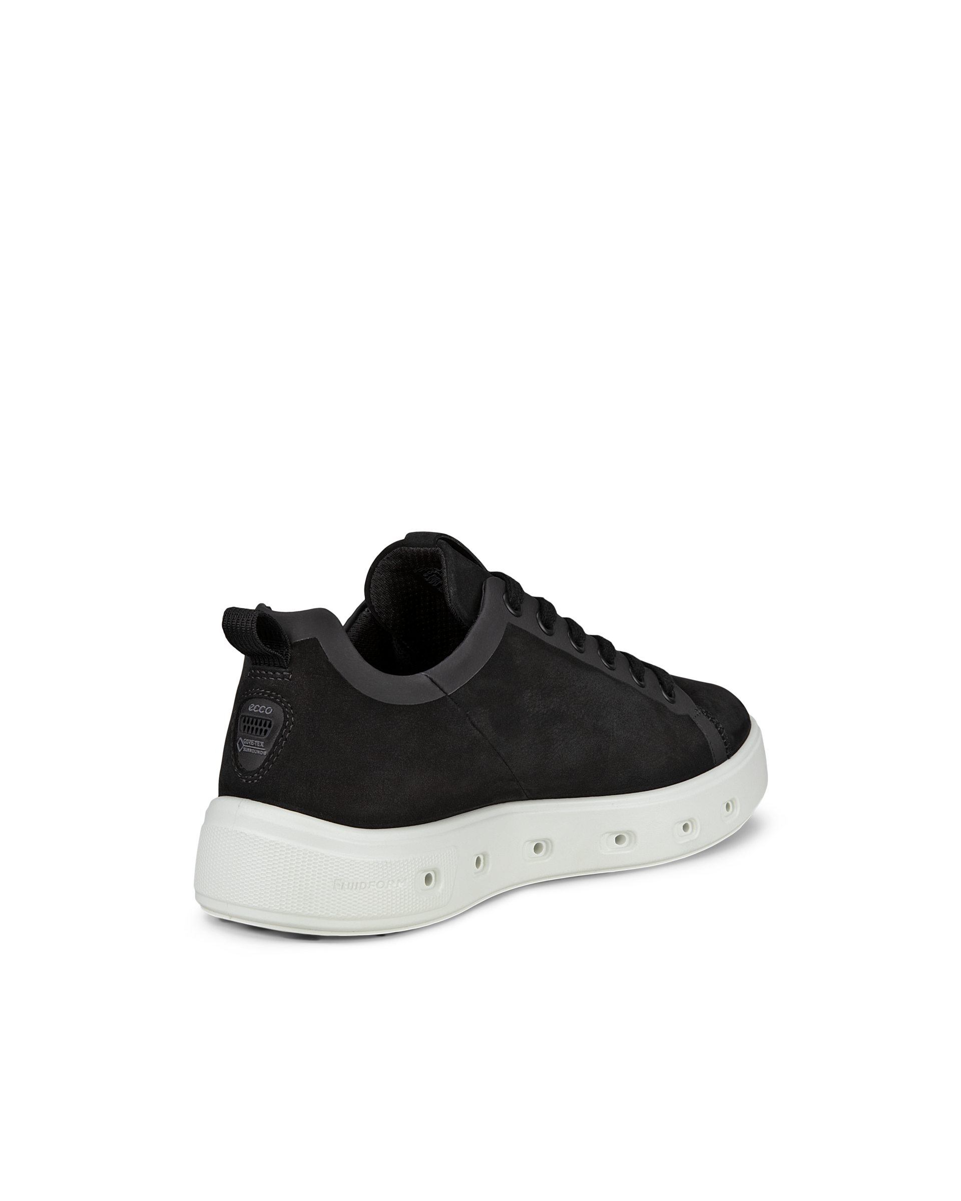 Women's ECCO® Street 720 Nubuck Gore-Tex Sneaker - Black - Back