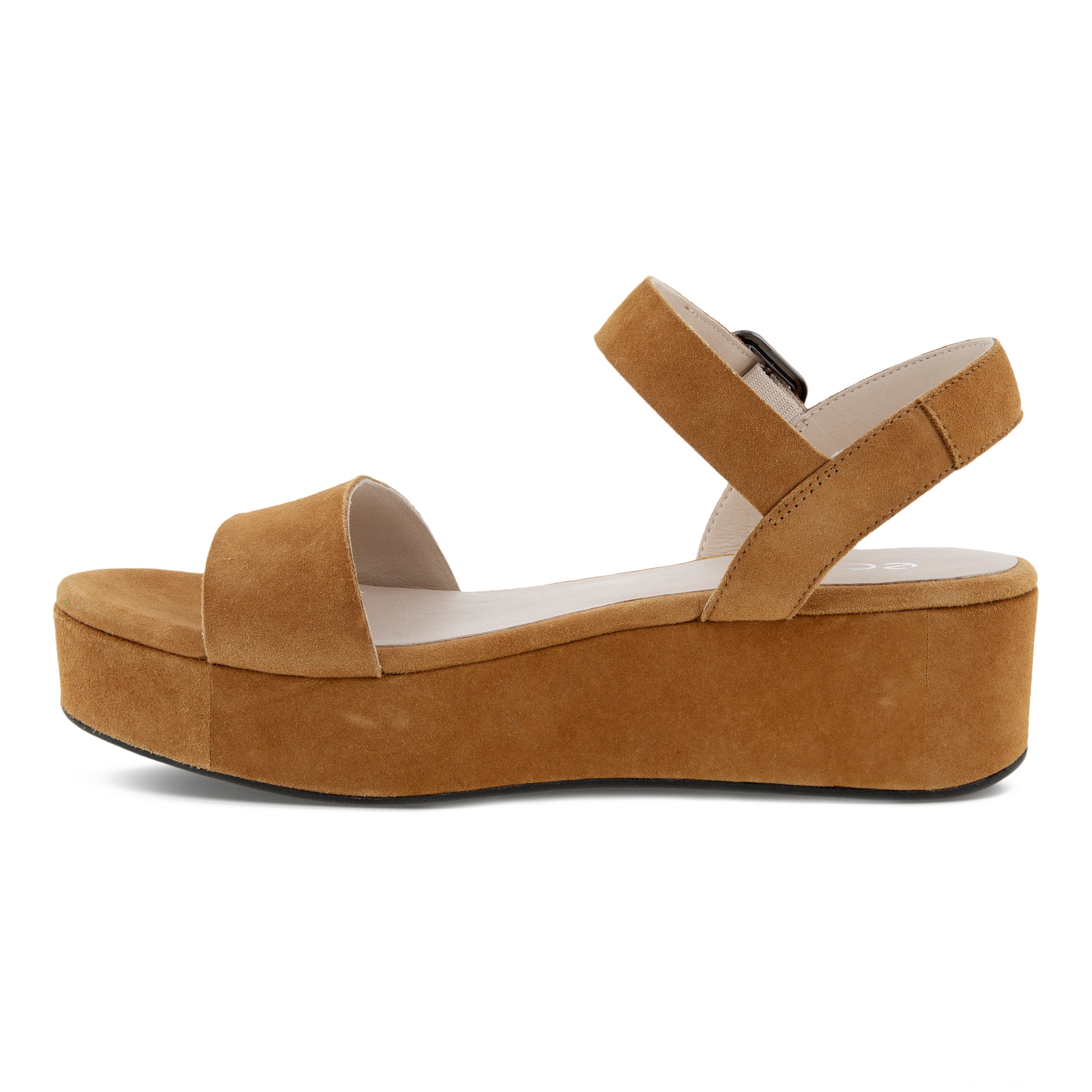 Sandalias planas de piel ECCO® Elevate Plateau Sandal para mujer - Marrón - Inside