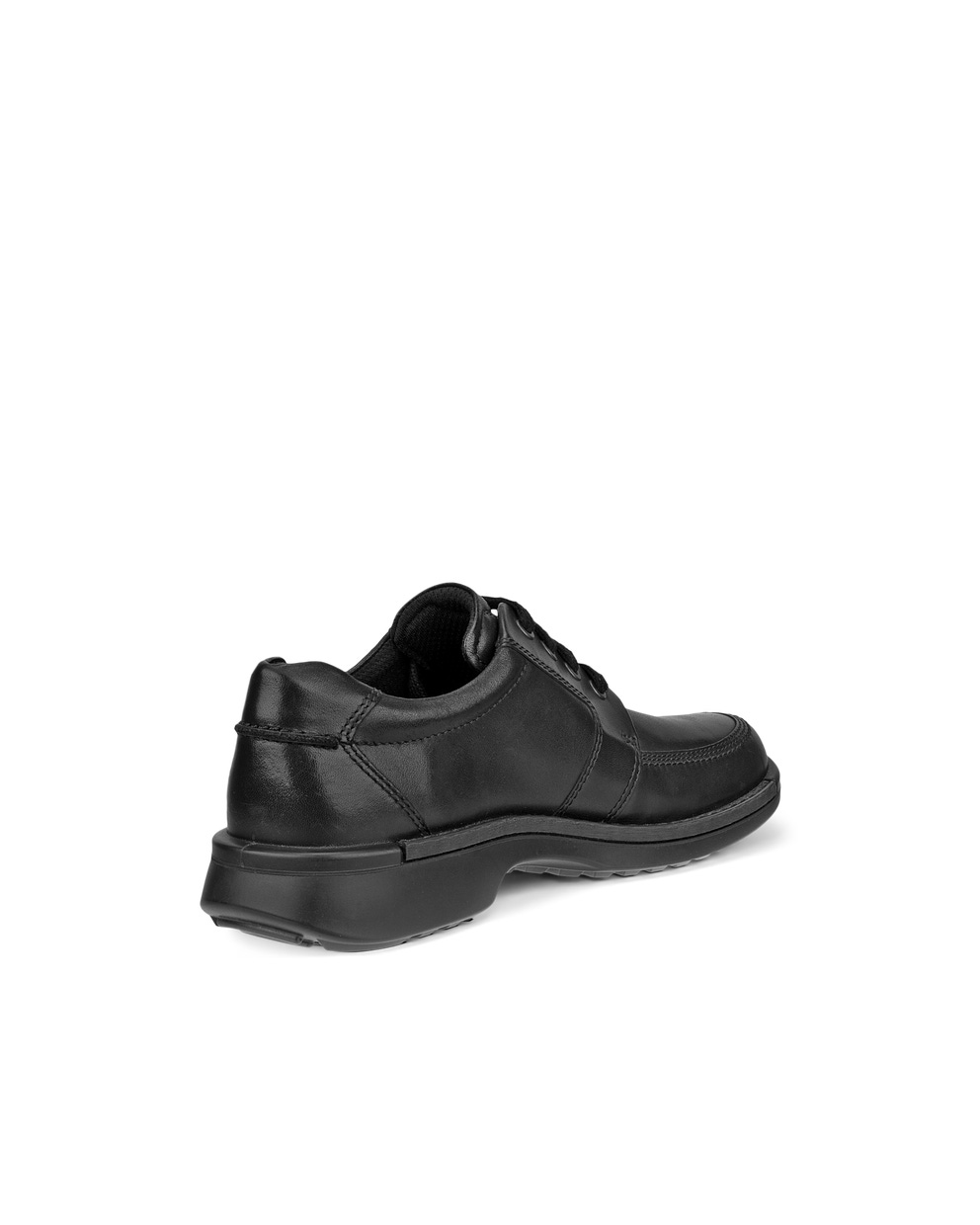 Men's ECCO® Fusion Leather Apron-Toe Derby Shoe - Black - Back