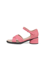 Women's ECCO® Sculpted Sandal LX 35 Nubuck Heeled Sandal - Pink - Outside