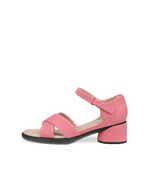 Women's ECCO® Sculpted Sandal LX 35 Nubuck Heeled Sandal - Pink - Outside