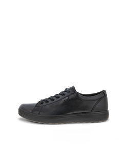 Men's ECCO® Soft 7 Leather Sneaker - Black - Outside