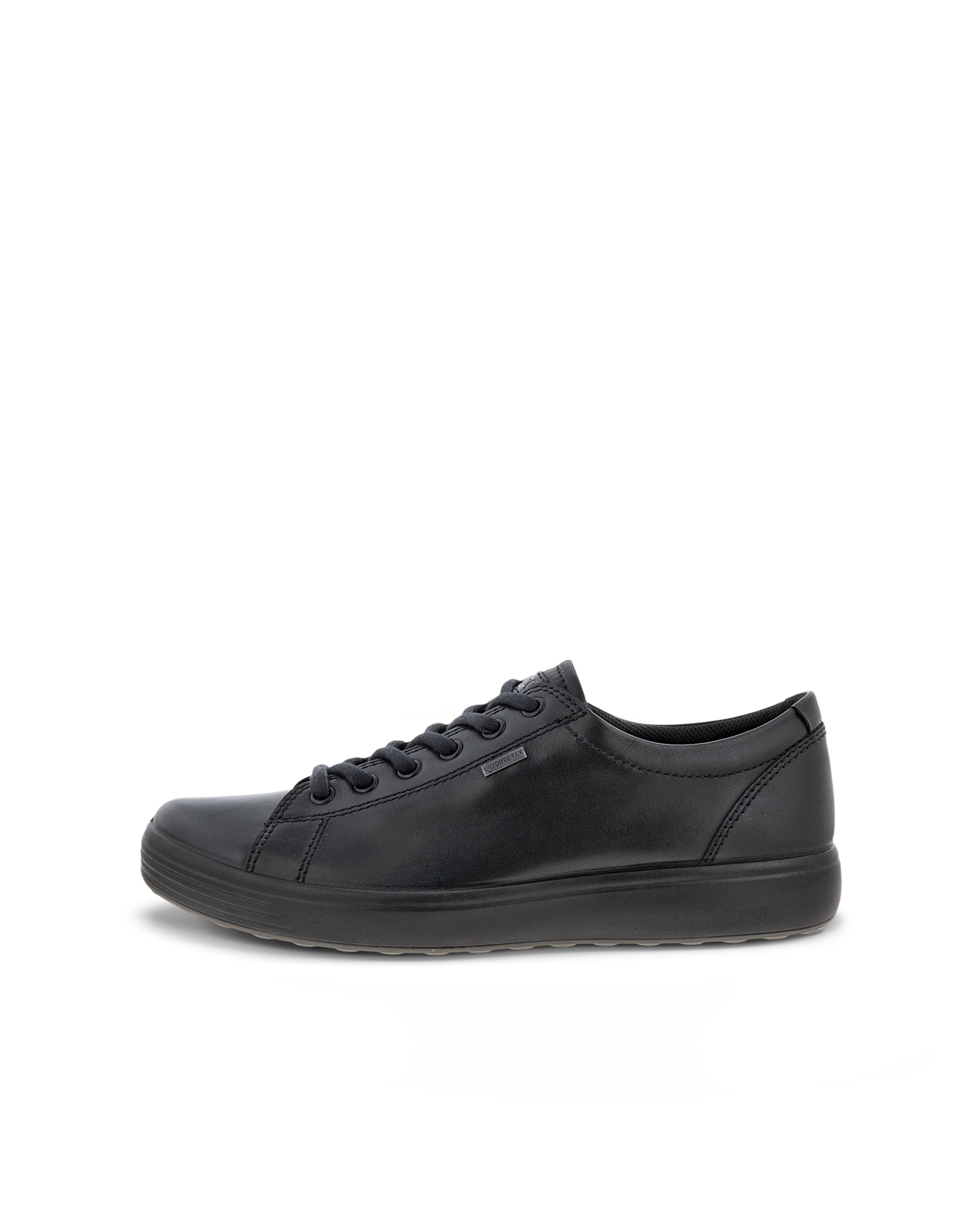 Men's ECCO® Soft 7 Leather Sneaker - Black - Outside