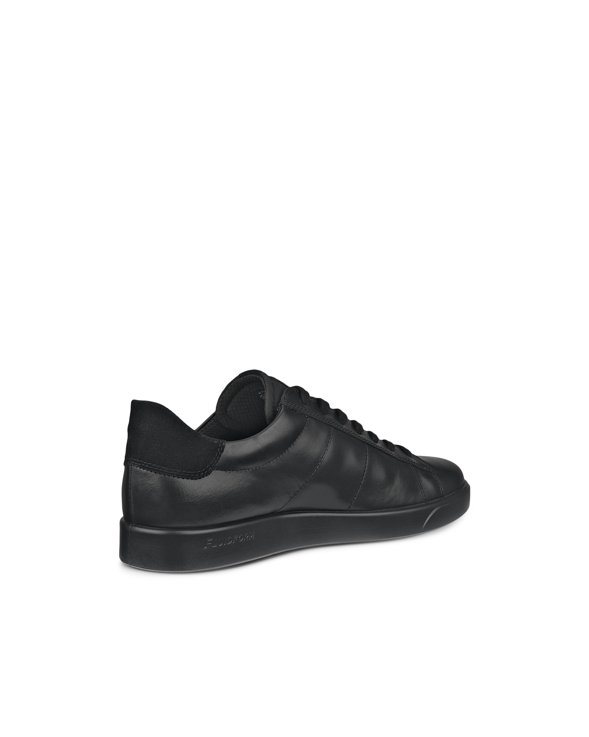 Men's ECCO® Street Lite Leather Sneaker - Black - Back