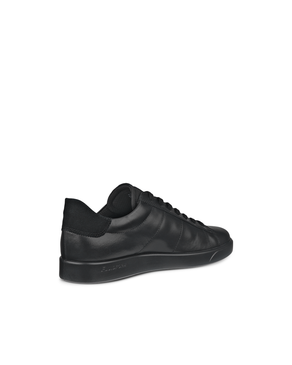 Men's ECCO® Street Lite Leather Sneaker - Black - Back