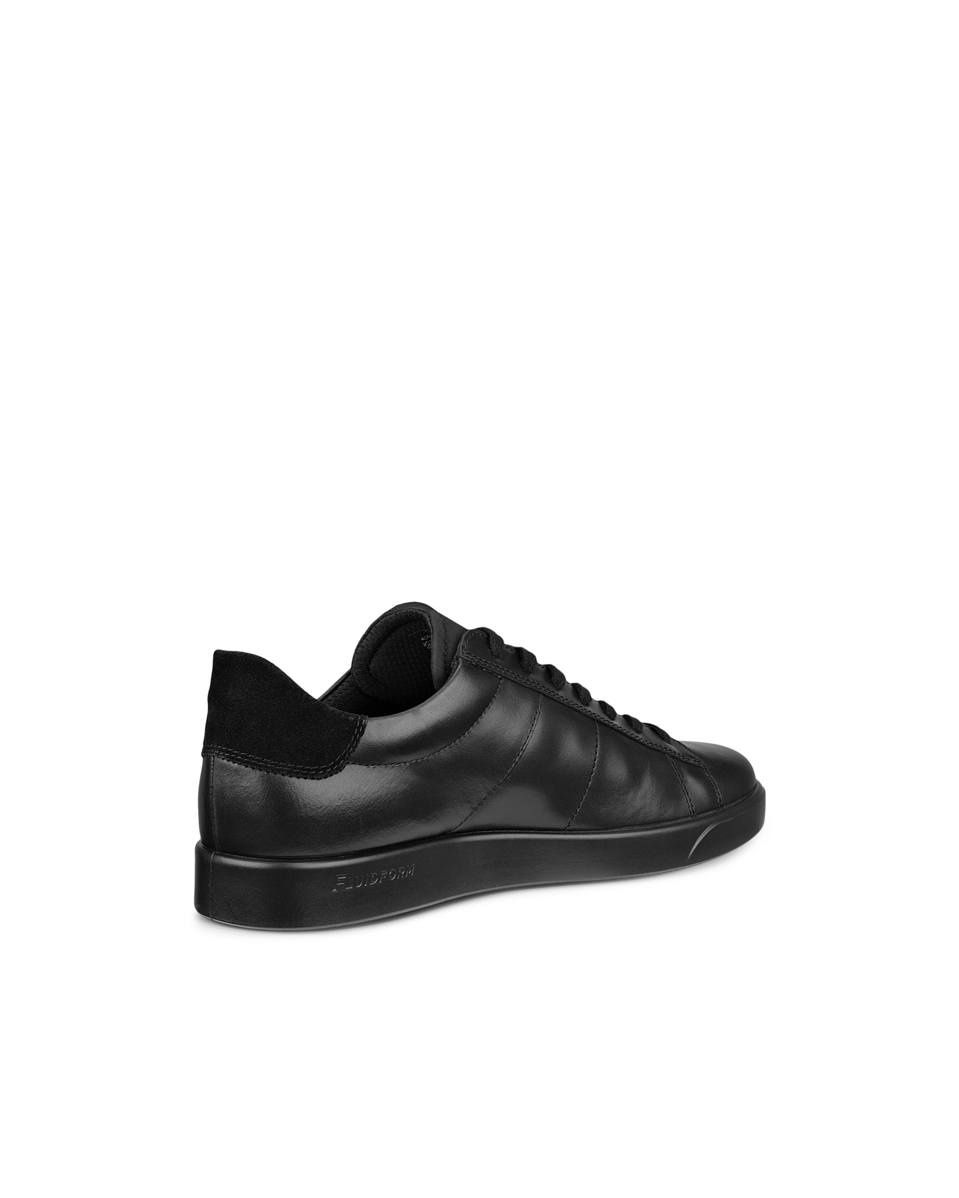 Men's ECCO® Street Lite Leather Sneaker - Black - Back