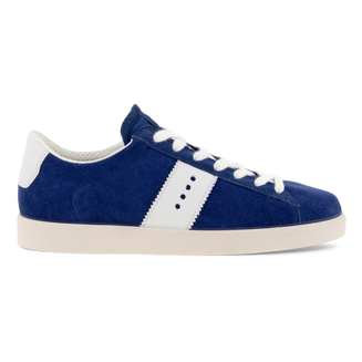 Women's ECCO® Street Lite Suede Sneaker - Blue - Outside