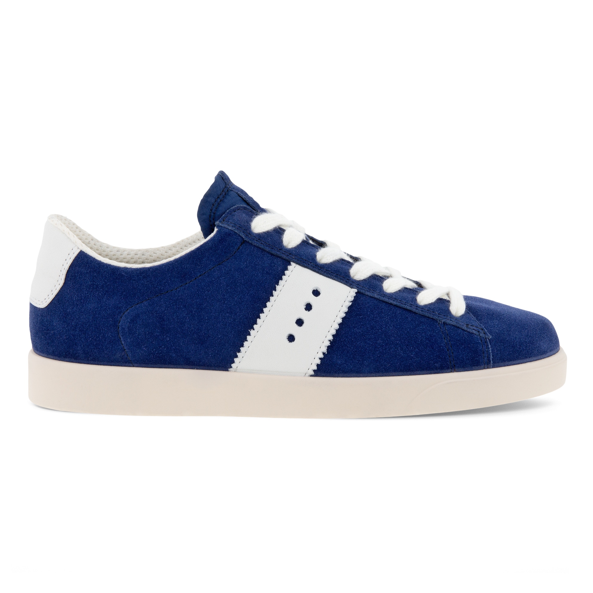 Women's ECCO® Street Lite Suede Sneaker - Blue - Outside