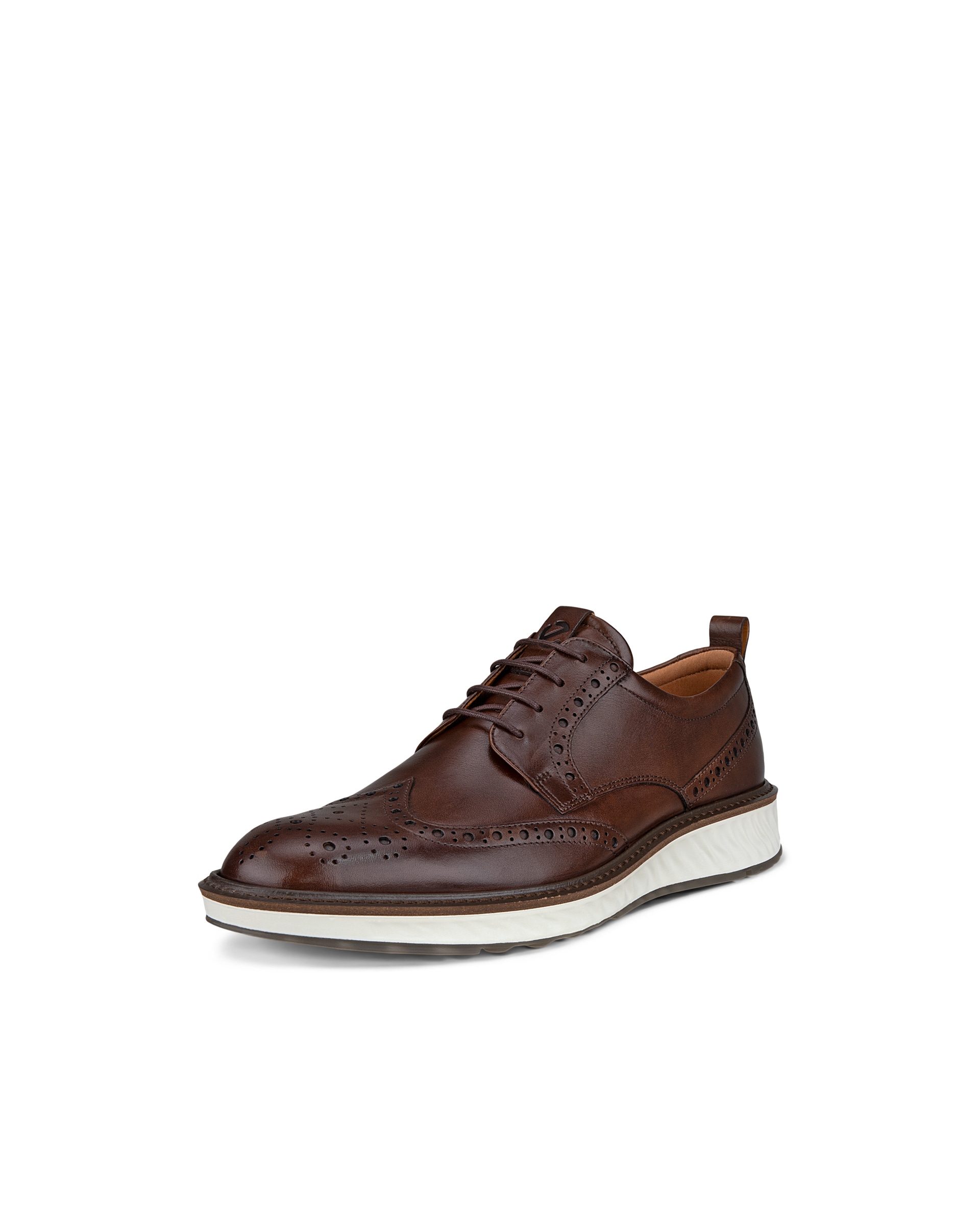 Men's ECCO® ST.1 Hybrid Leather Brogue Shoe - Brown - Main