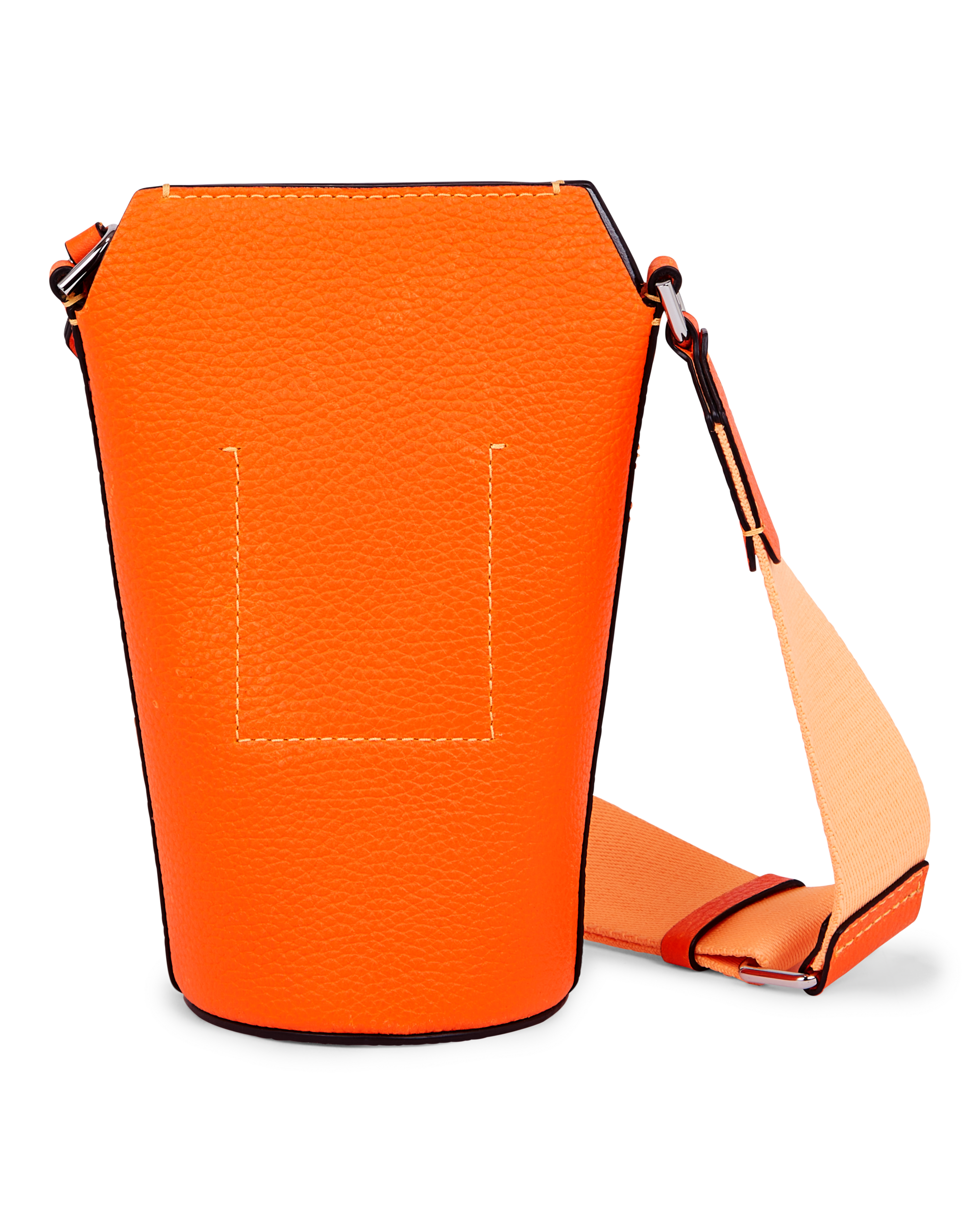 ECCO® Pot Pebbled Pop Leather Crossbody Bag - Orange - Back