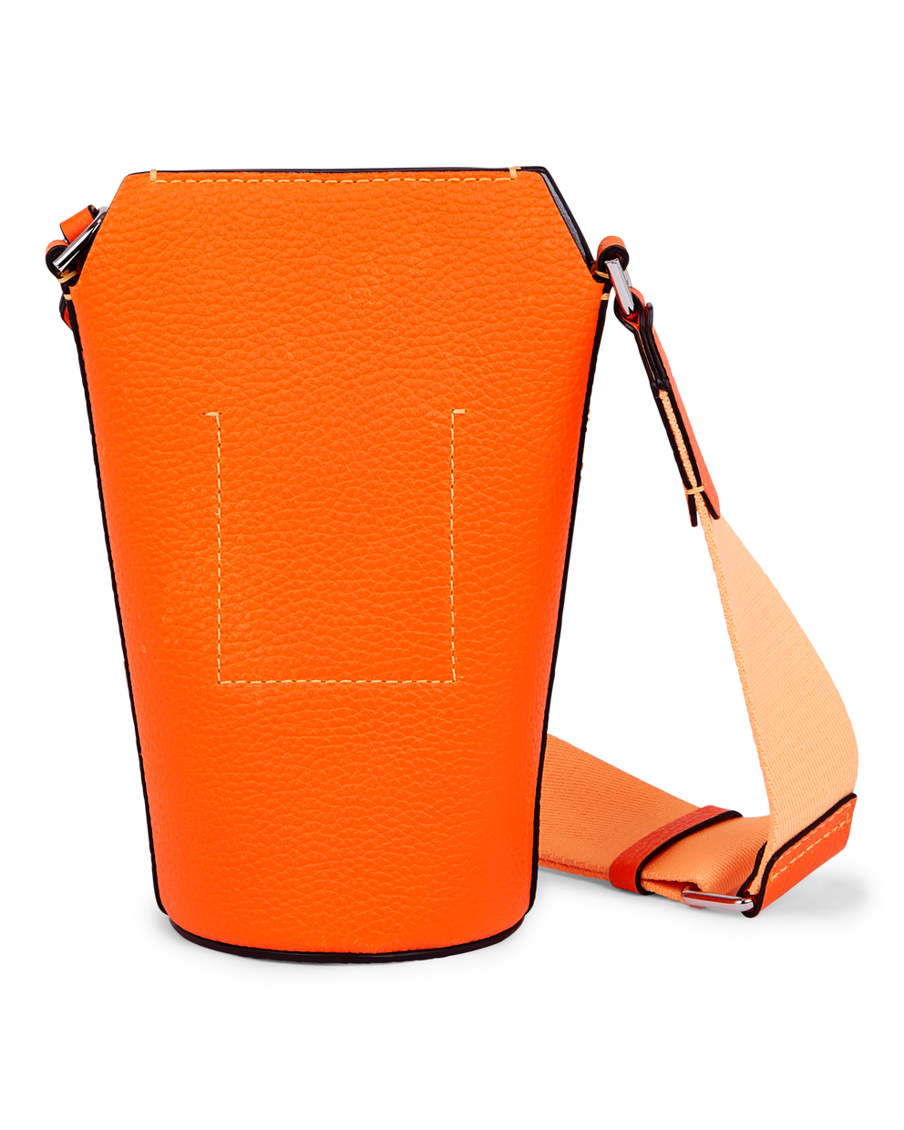 ECCO® Pot Pebbled Pop Leather Crossbody Bag - Orange - Back