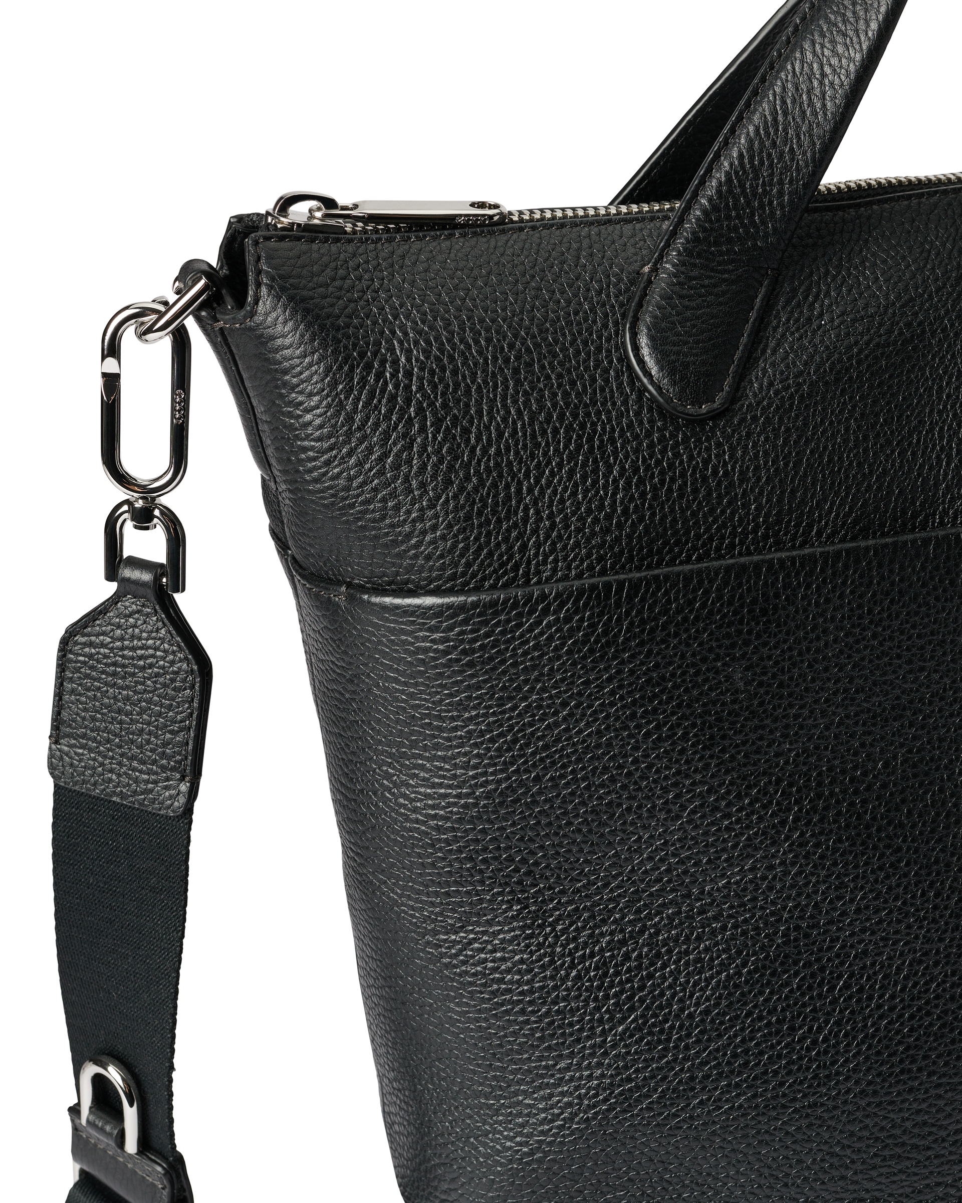 ECCO® Leather Tote Bag - Black - Detail-1