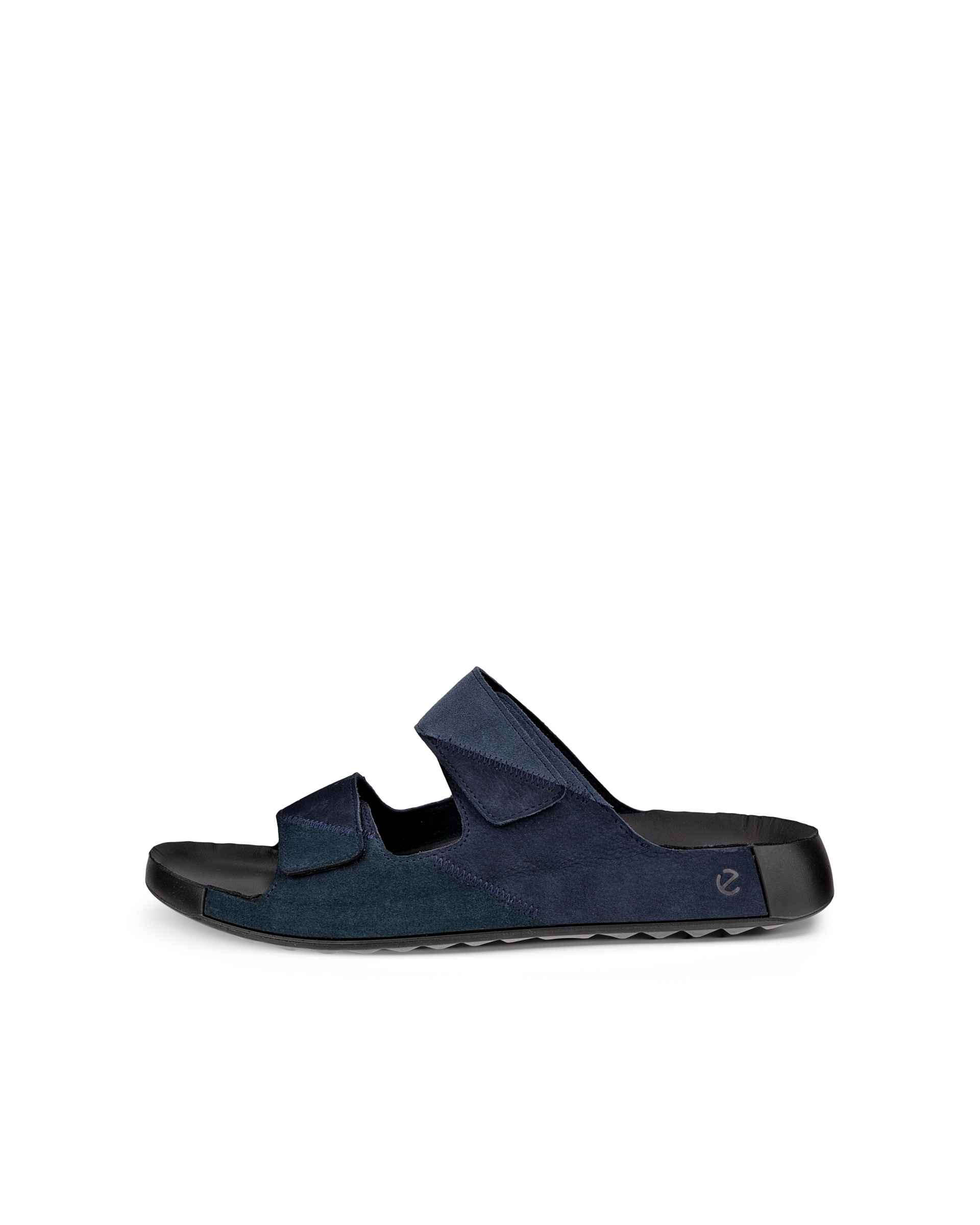 ECCO Cozmo Upcycle Slide メンズ レザー2ストラップサンダル - Blue - Outside