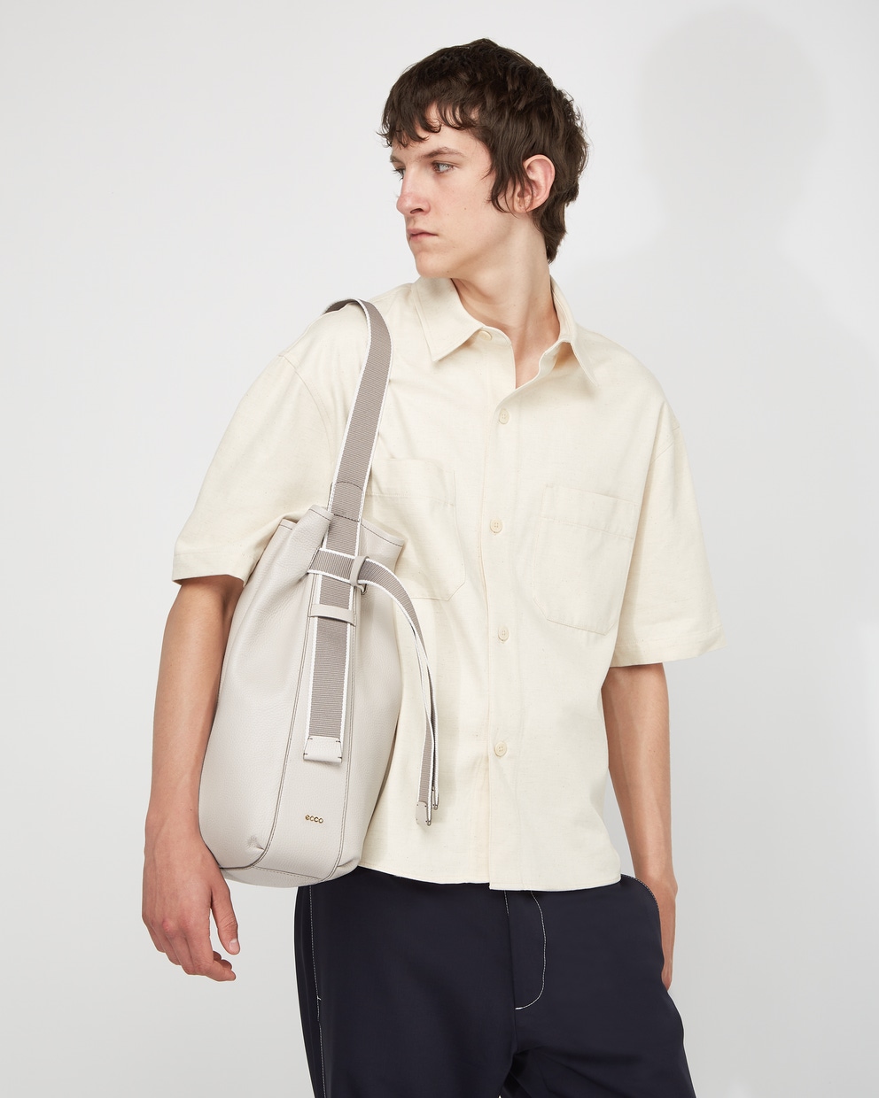 ECCO® Sail Leather Hobo Bag - Beige - Lifestyle image-1