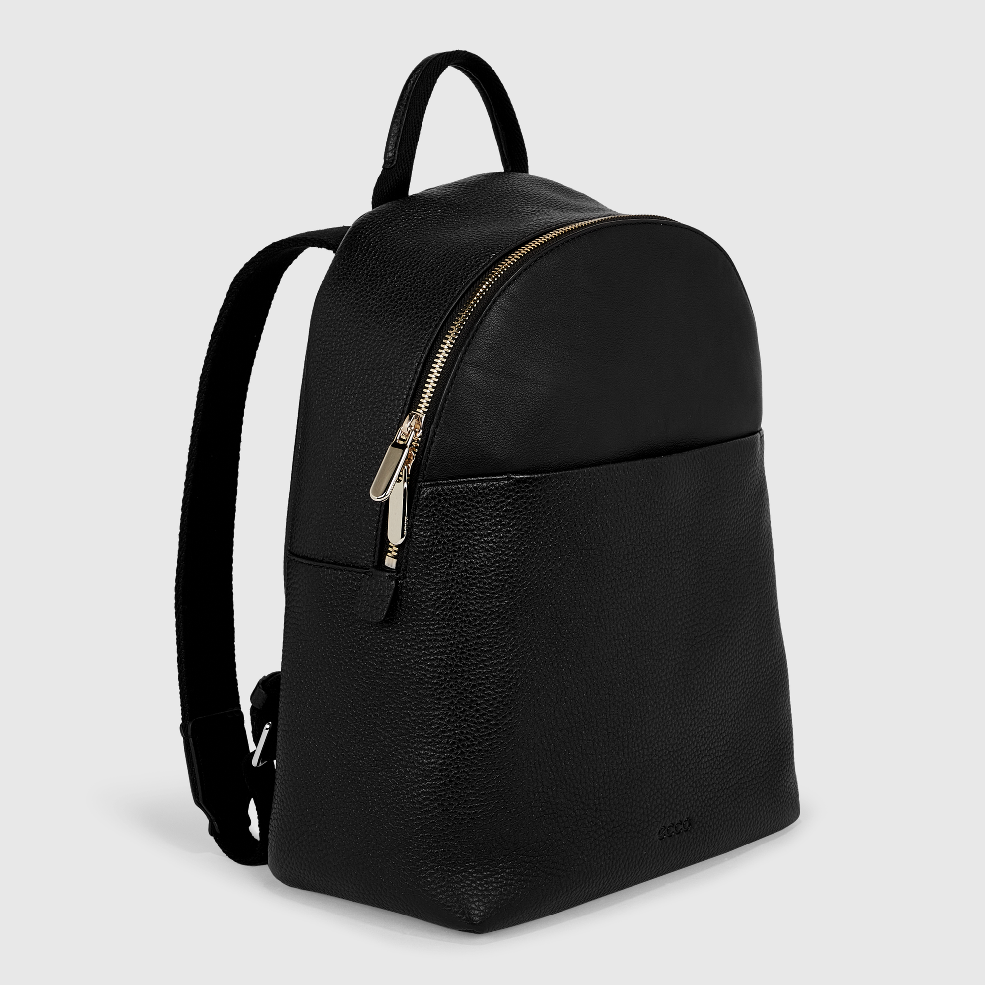 ECCO® Textureblock Leather Backpack - Black - Main