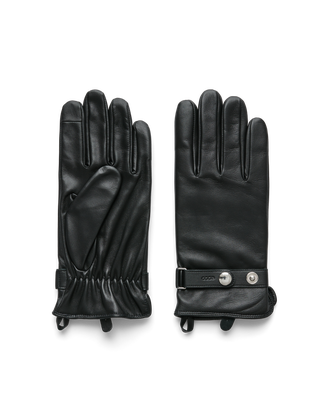 ECCO Mens Strap Gloves - Black - Main