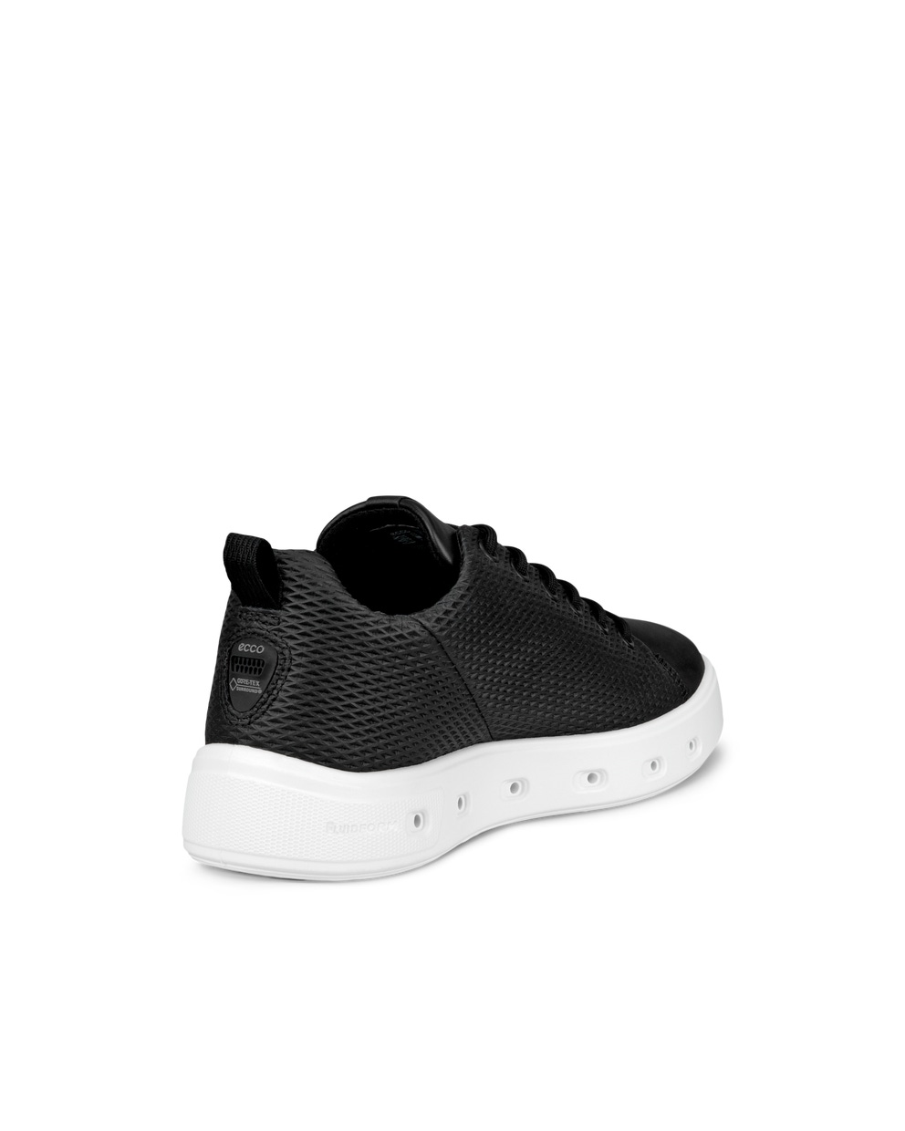 Women's ECCO® Street 720 Leather Gore-Tex Sneaker - Black - Back