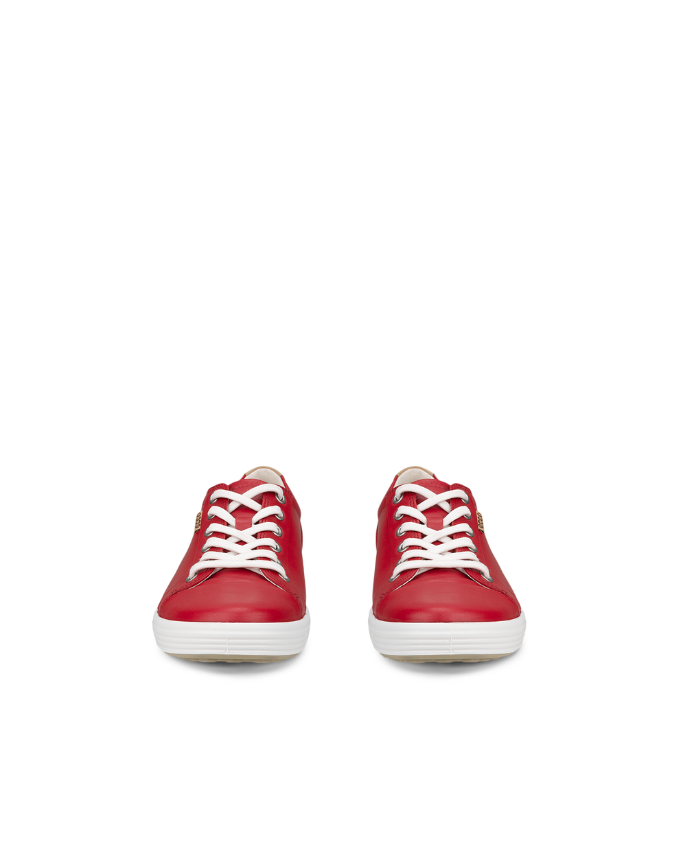 Women's ECCO® Soft 7 Leather Sneaker - Red - Front pair