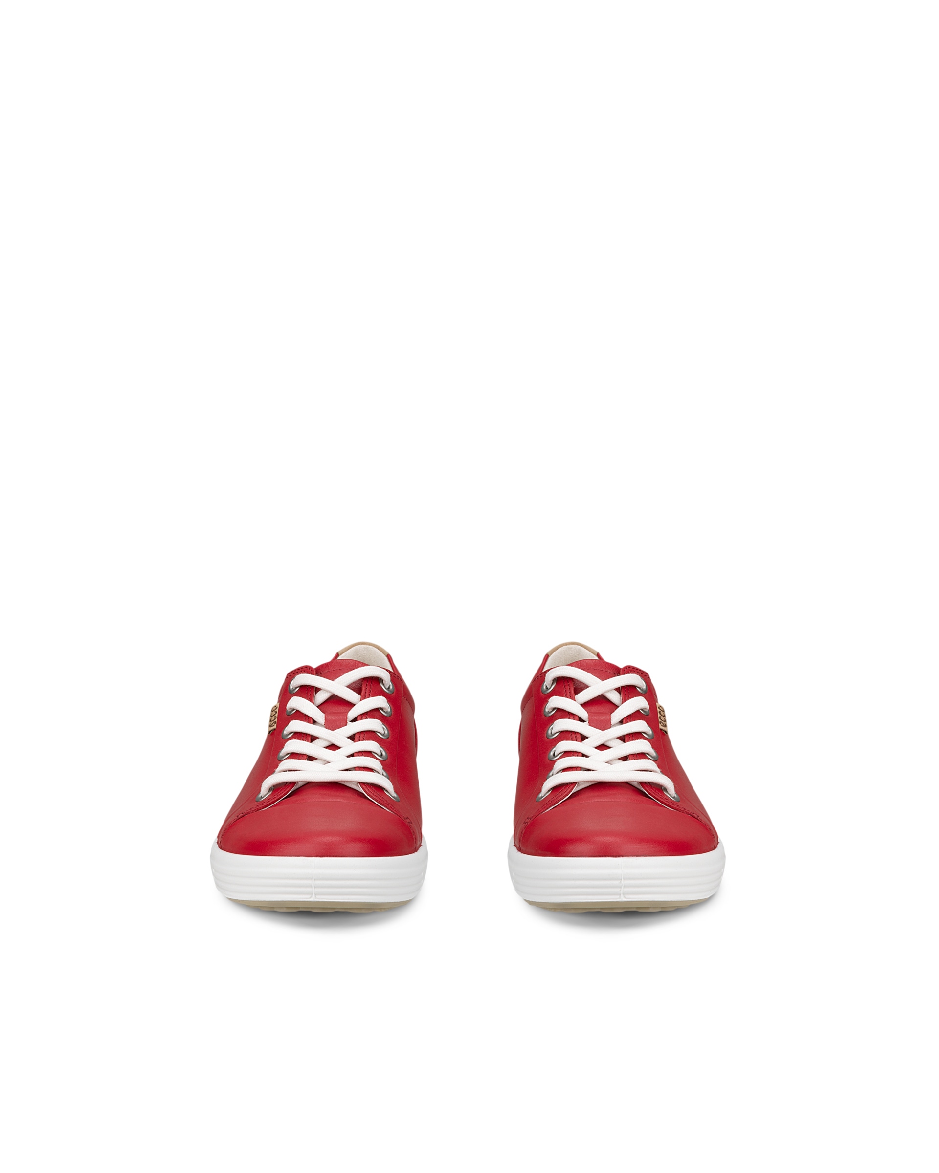 Women's ECCO® Soft 7 Leather Sneaker - Red - Front pair