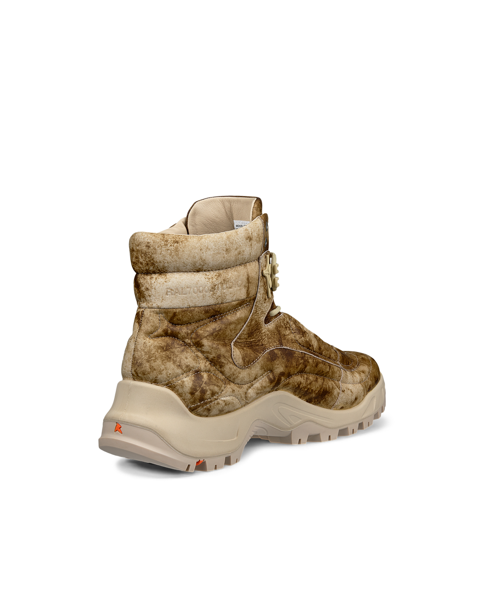 Men's ECCO® Offroad Leather Outdoor Ankle Boot - Beige - Back