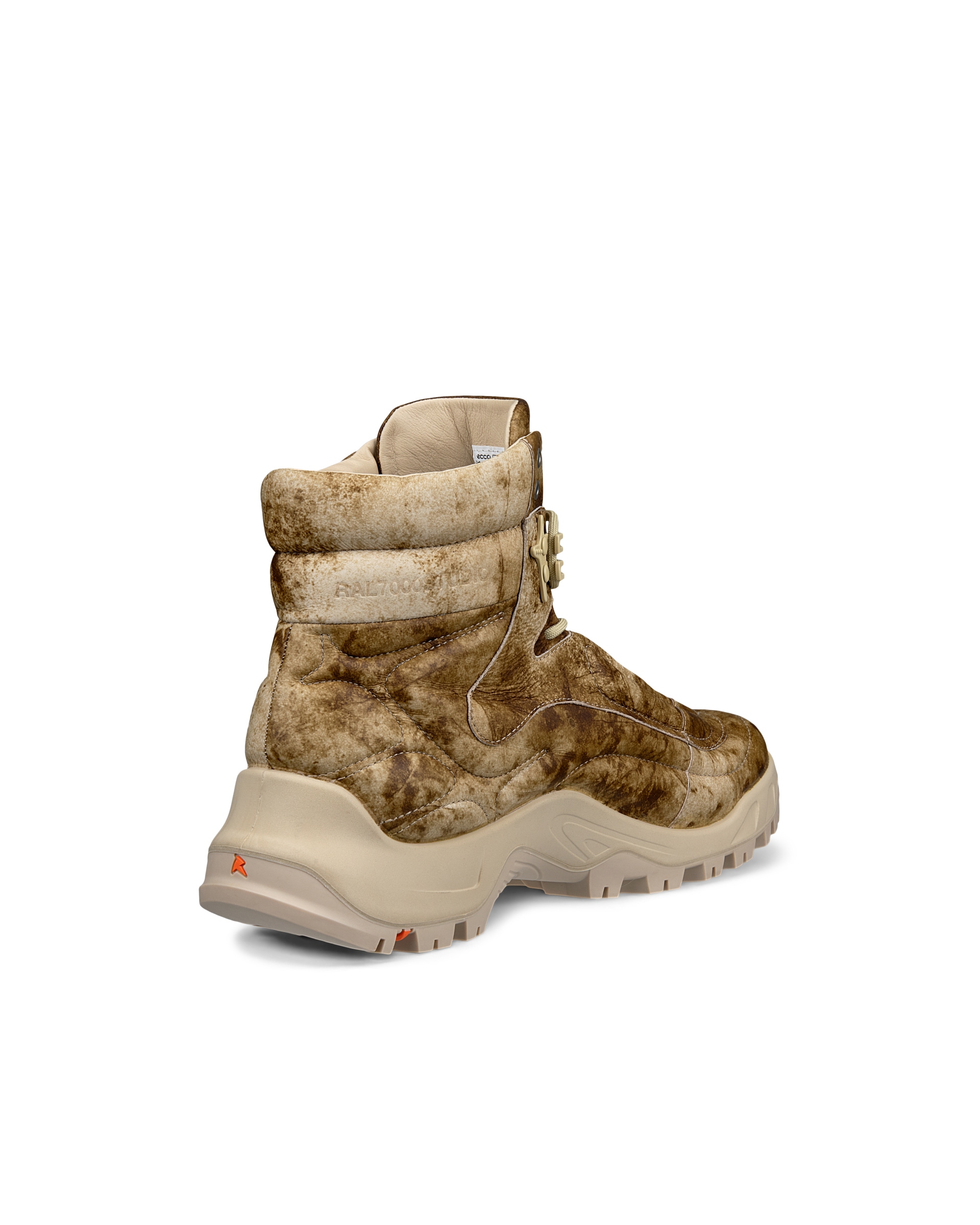 Men's ECCO® Offroad Leather Outdoor Ankle Boot - Beige - Back