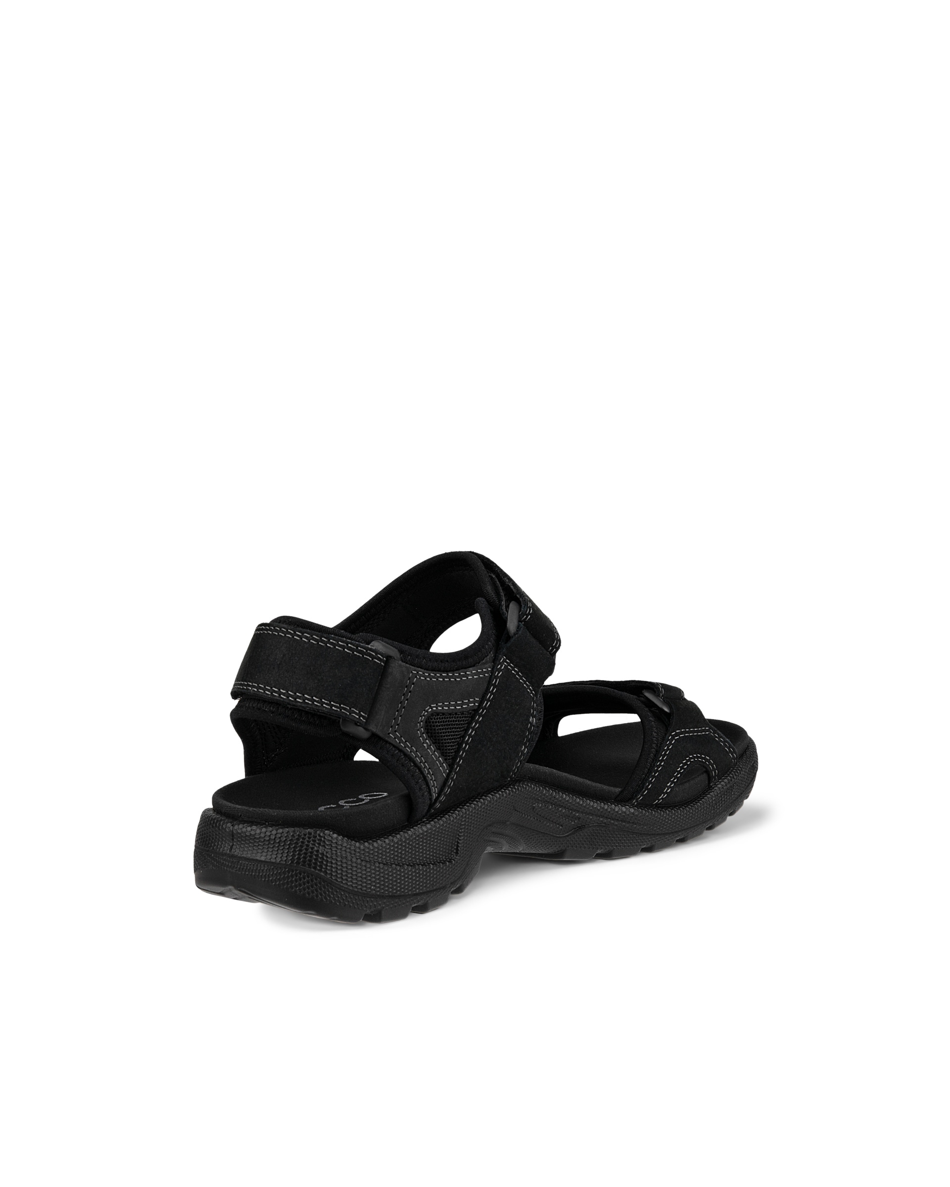 Men's ECCO® Onroads Nubuck Outdoor Sandal - Black - Back