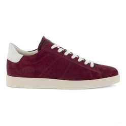 Men's ECCO® Street Lite Leather Sneaker - Red - Outside