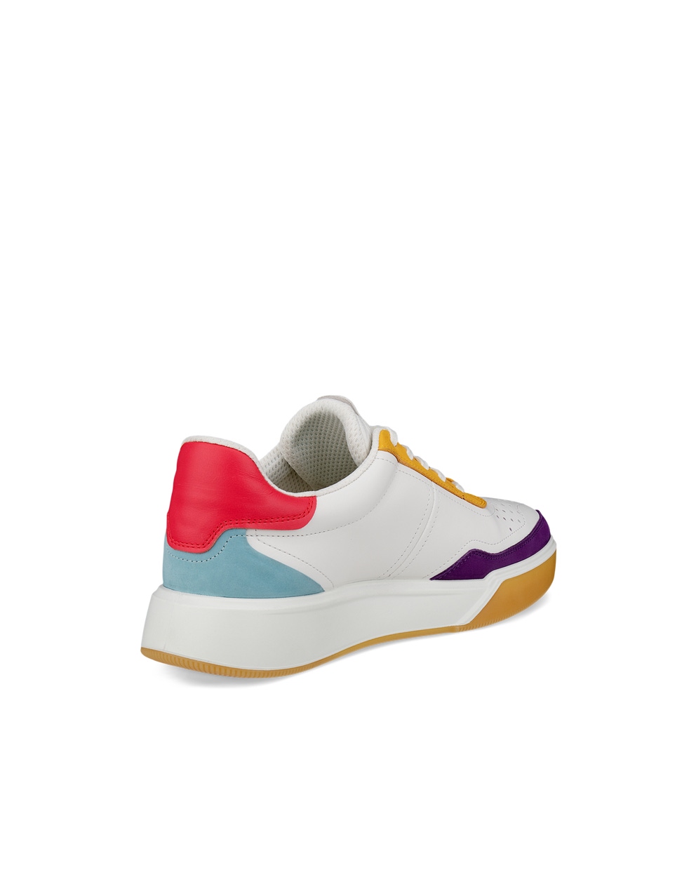 Women's ECCO® Street Court Leather Sneaker - Multicolor - Back