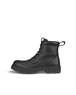 Botas de piel con cordones ECCO® Grainer para hombre - Negro - Outside