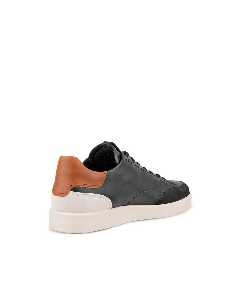 Men's ECCO® Street Lite Leather Sneaker - Black - Back