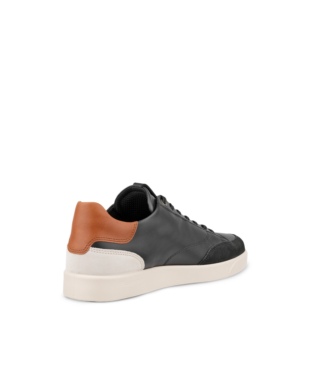 Men's ECCO® Street Lite Leather Sneaker - Black - Back