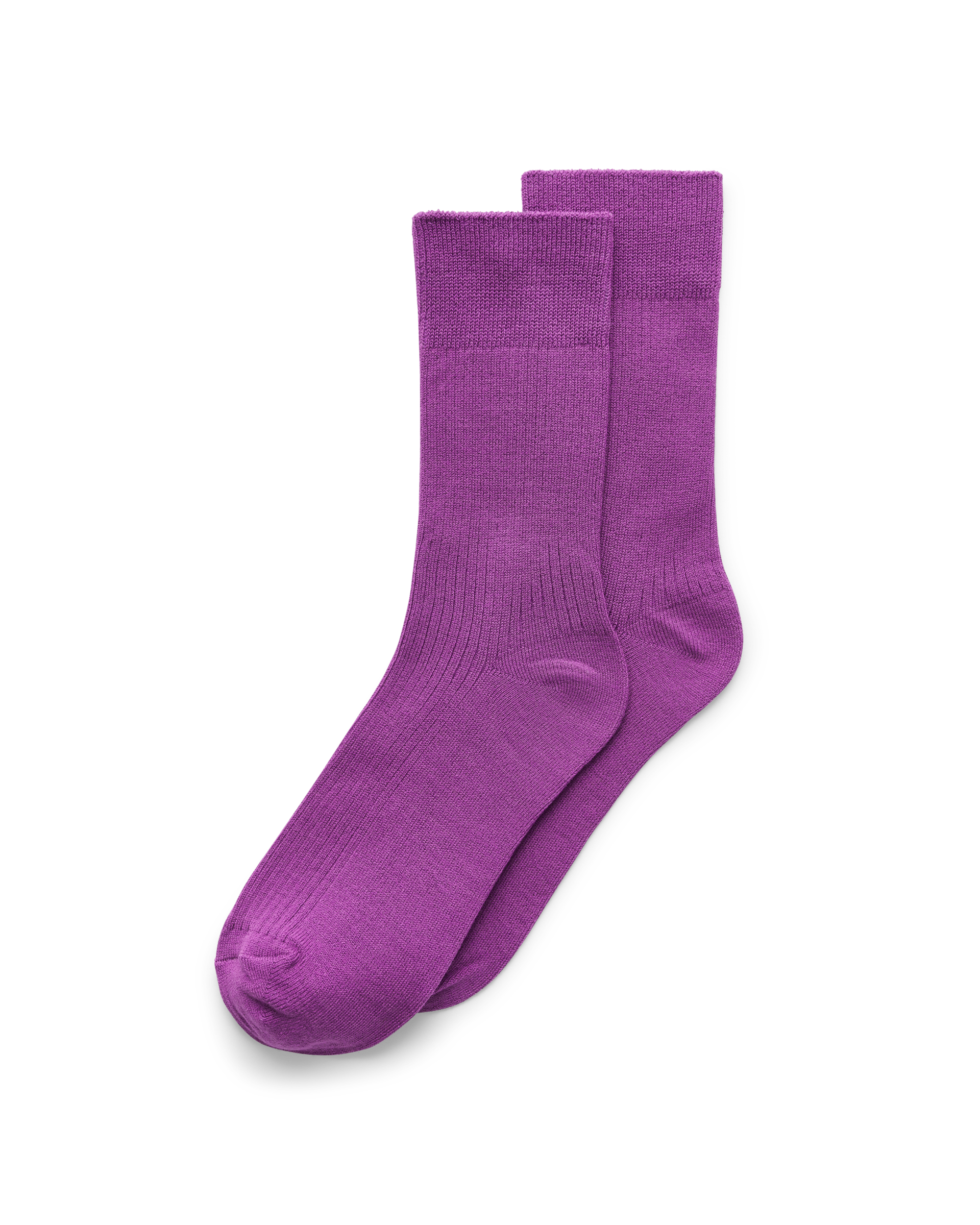 ECCO® Vibe Ribbed Crew Socks - Purple - Main