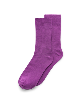 ECCO® Vibe Ribbed Crew Socks - Purple - Main