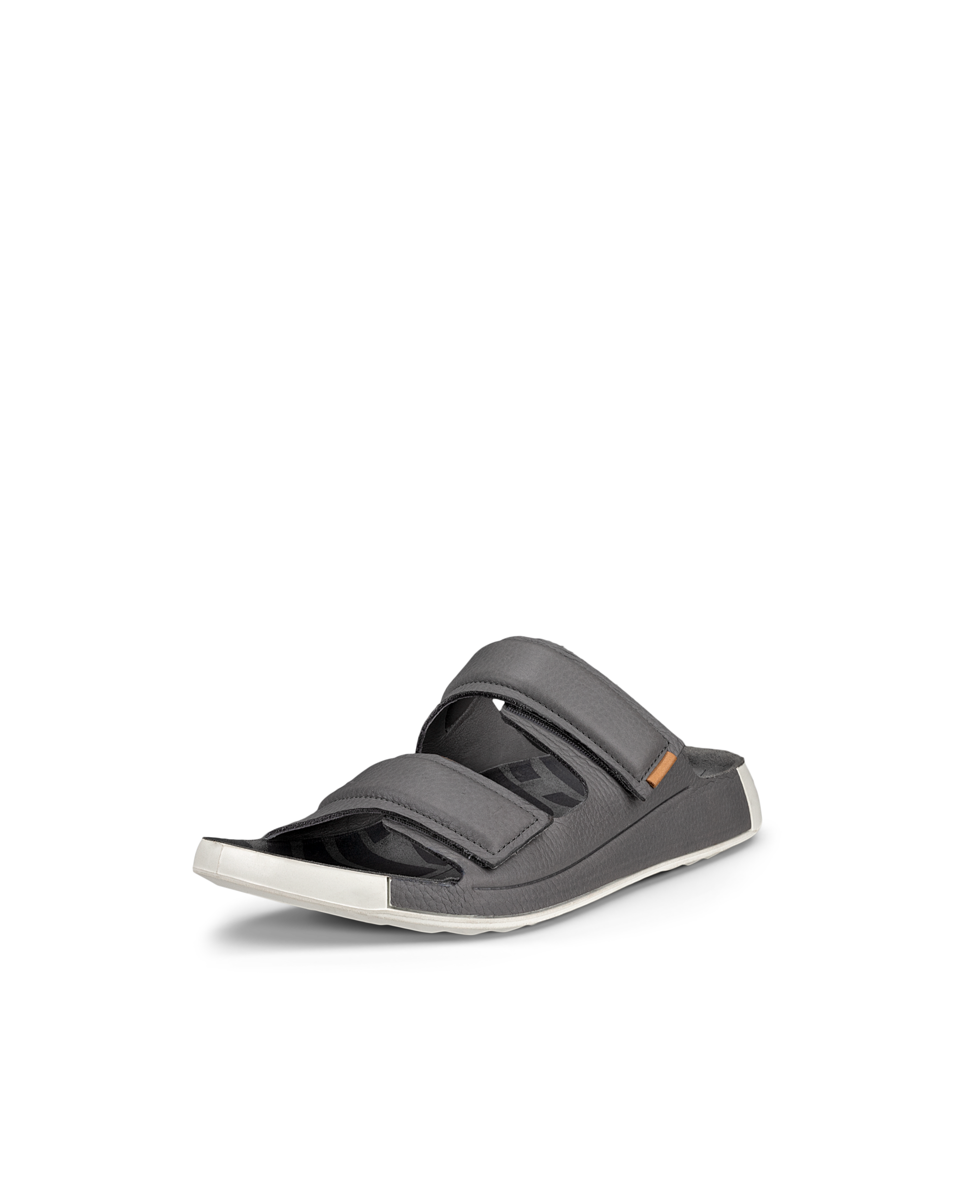 Men's ECCO® Cozmo 60 Leather Two-Strap Sandal - Grey - Main