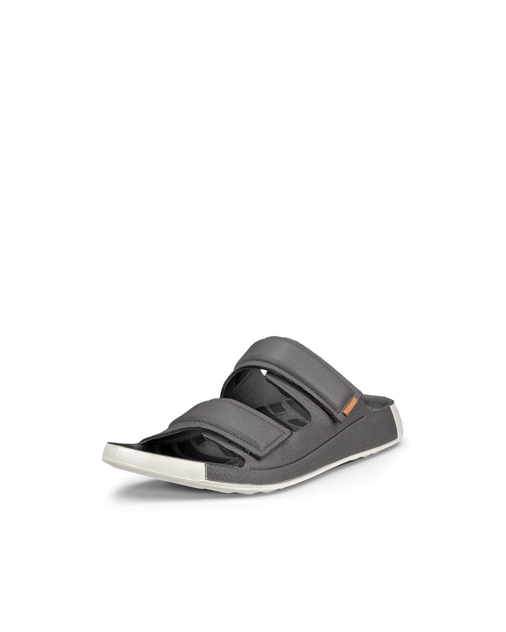 Men's ECCO® Cozmo 60 Leather Two-Strap Sandal - Grey - Main